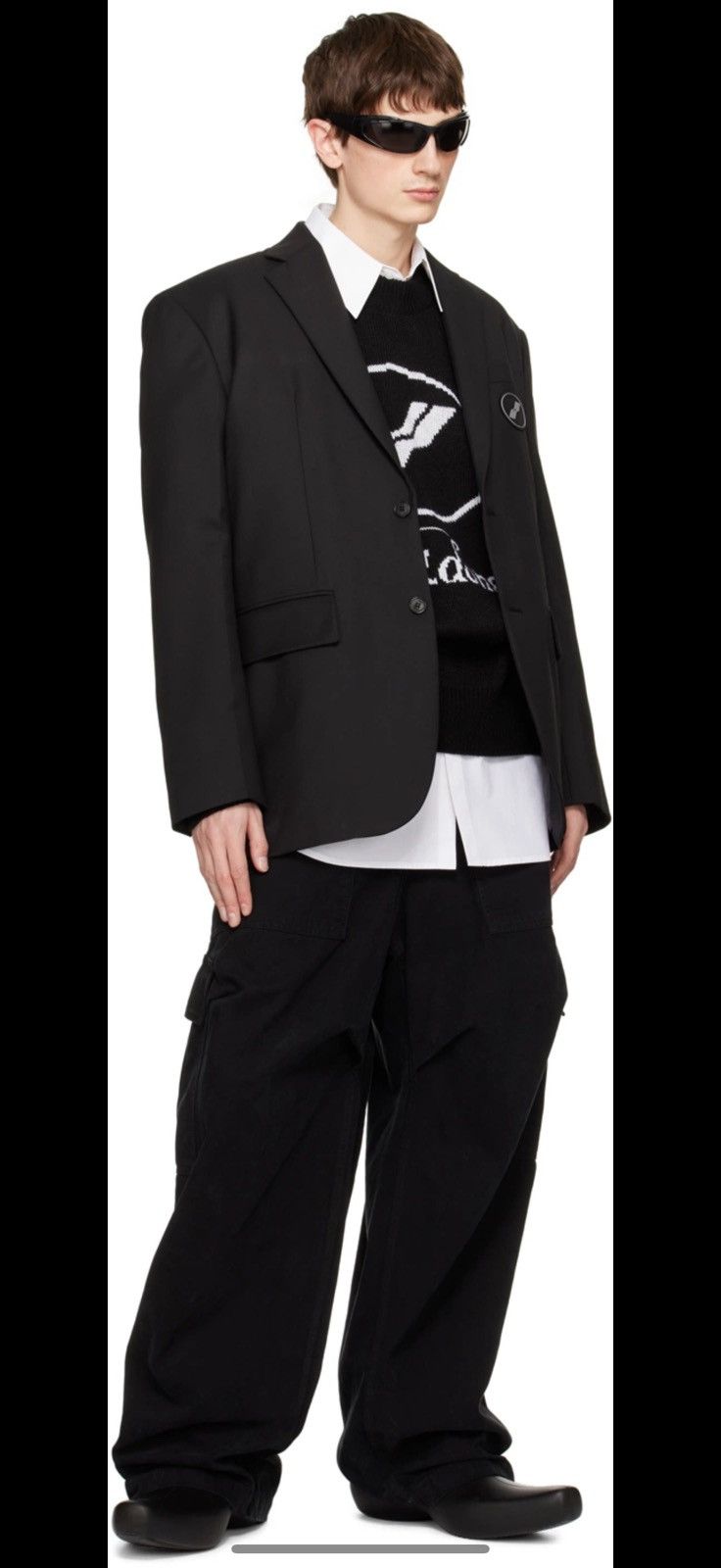 WE11DONE Black blazer avant guard style by We11done Size 44L - 8 Thumbnail