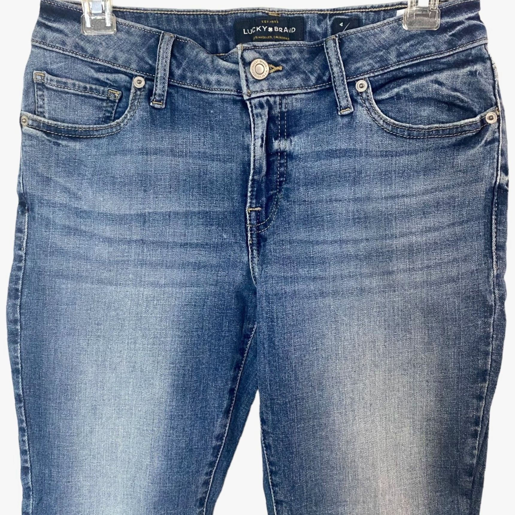 Lucky Brand Lucky Brand Lolita Crop Skinny Jeans Womens 4 Denim Medium Wash Low-Rise 27 In Waist 15'' 29 Inseam 6'' Leg Opening 5-Pocket Blue Size 27" / US 4 / IT 40 - 4 Thumbnail