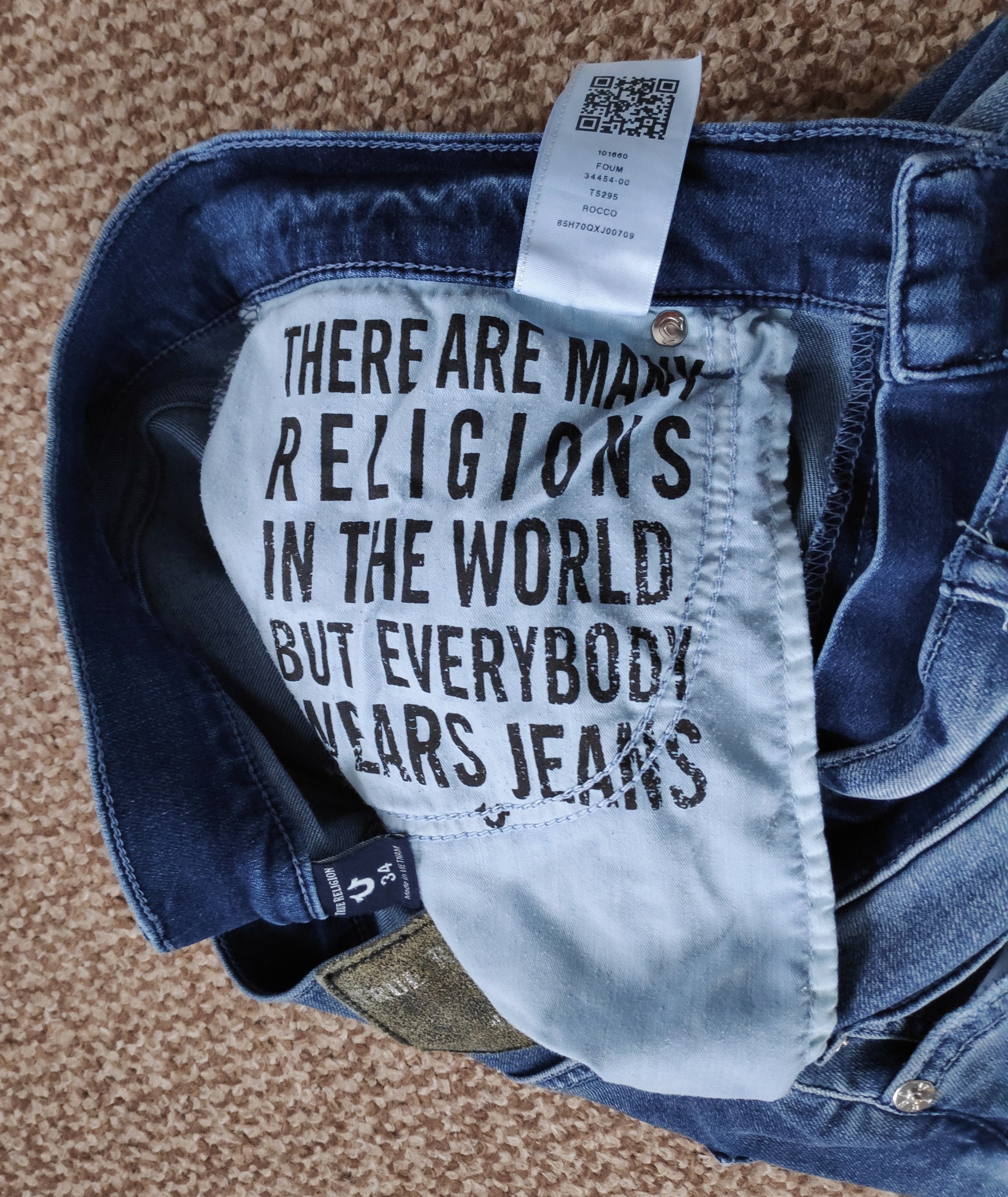 True Religion True Religion Rocco Skinny Denim Jeans sz W34 Size US 34 / EU 50 - 11 Thumbnail