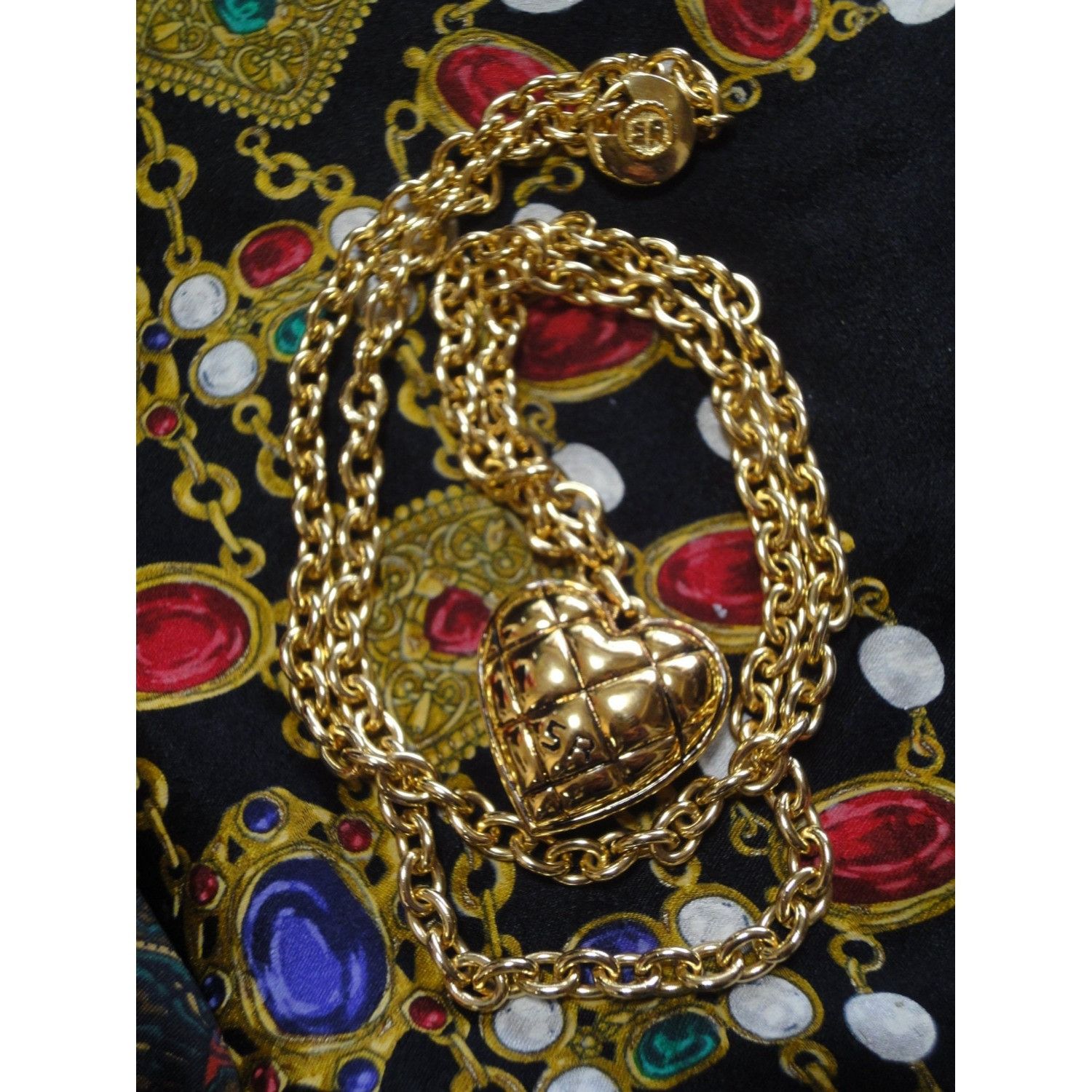 Sonia Rykiel Vintage Sonia Rykiel golden heart shape long chain necklace Size ONE SIZE - 4 Thumbnail