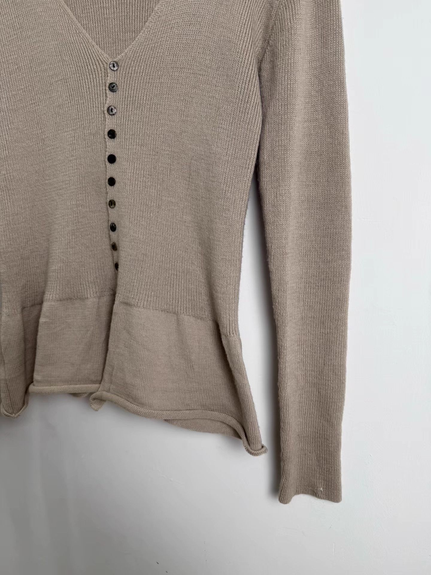 Yohji Yamamoto Yohji Yamamoto 90S Ruffled Waist Knit Top K20 Size US M / EU 48-50 / 2 - 2 Thumbnail