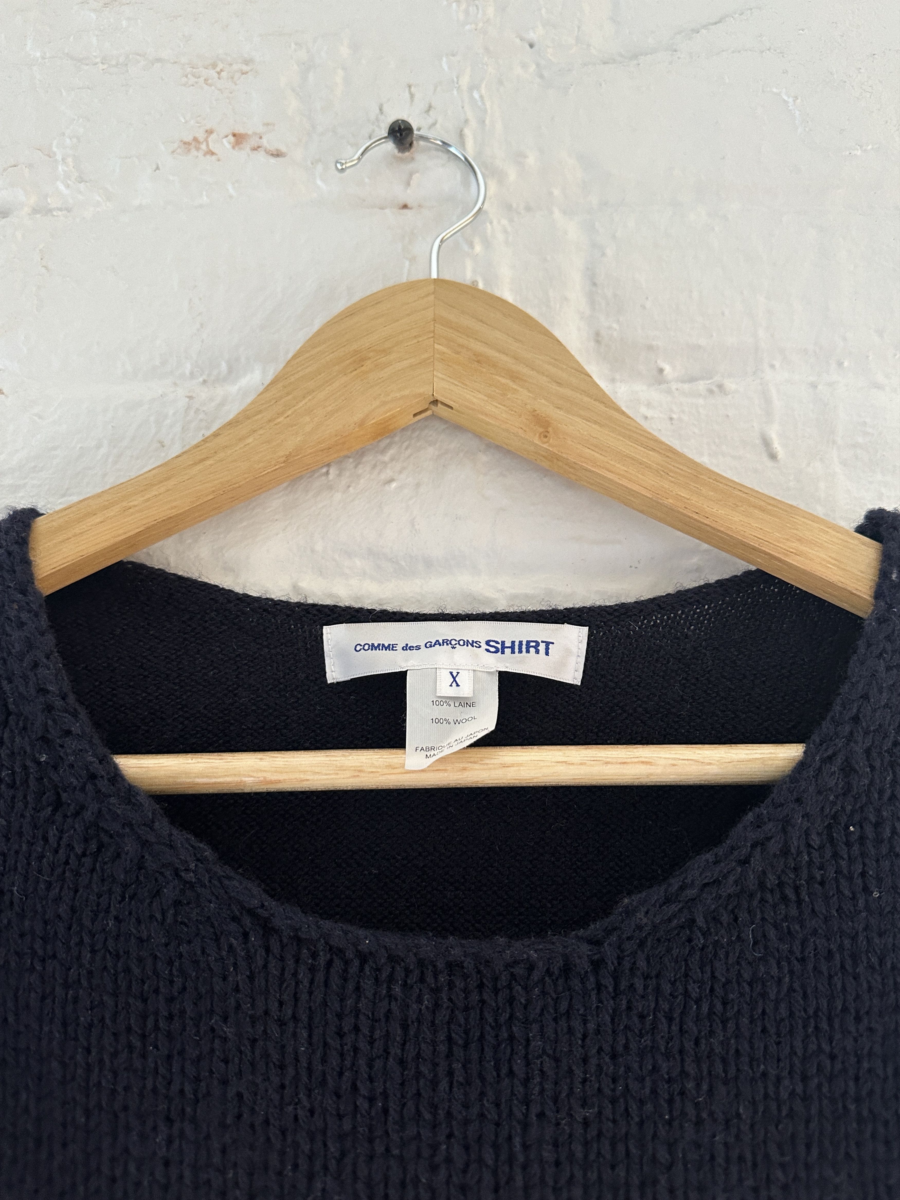 Comme des Garcons Comme des Garcons SHIRT Wool Paneled Knit Sweater Size US XL / EU 56 / 4 - 3 Thumbnail