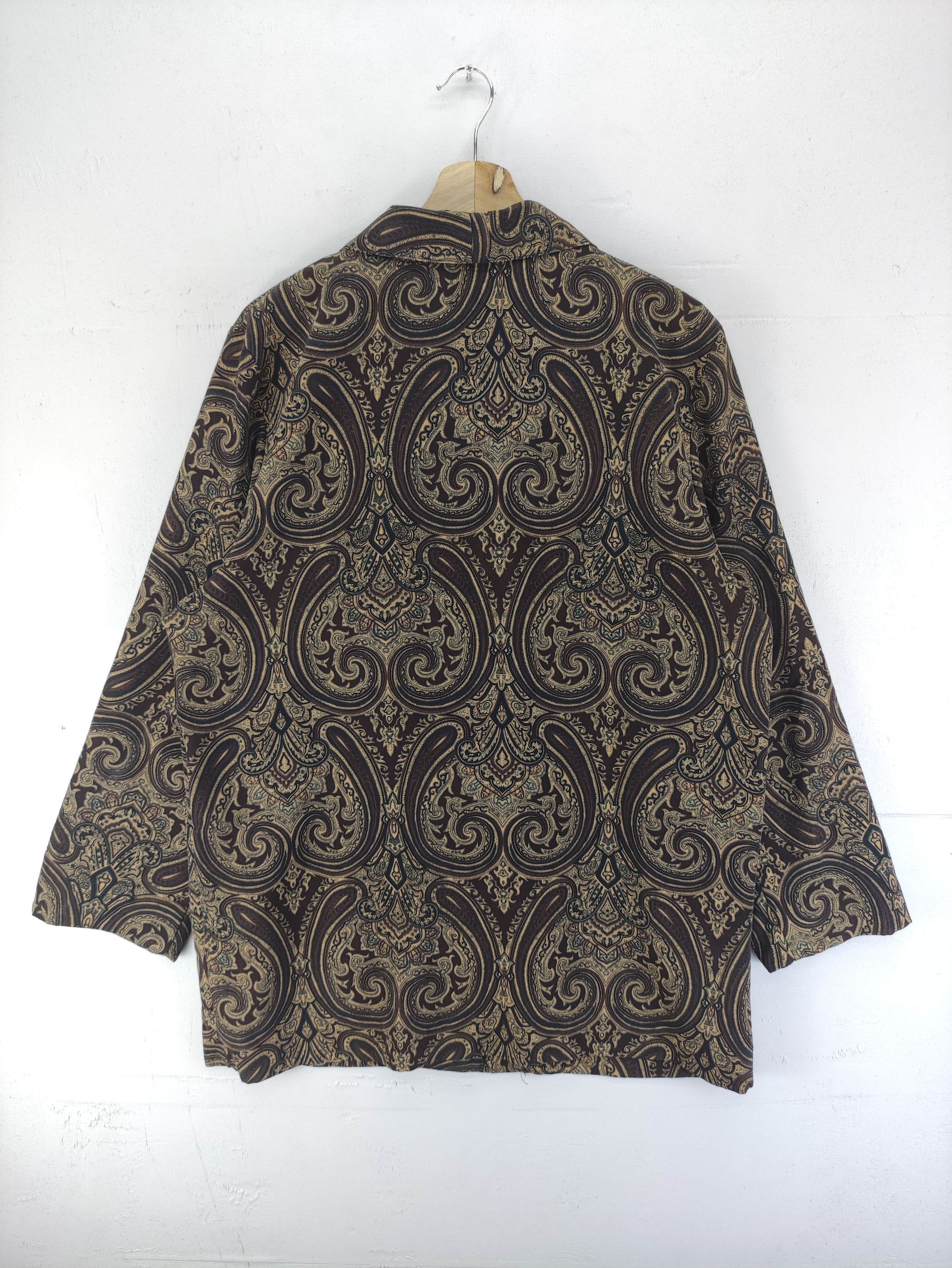 Japanese Brand Vintage Kensington Paisley Design Coat Blazer Jacket Size L / US 10 / IT 46 - 5 Thumbnail
