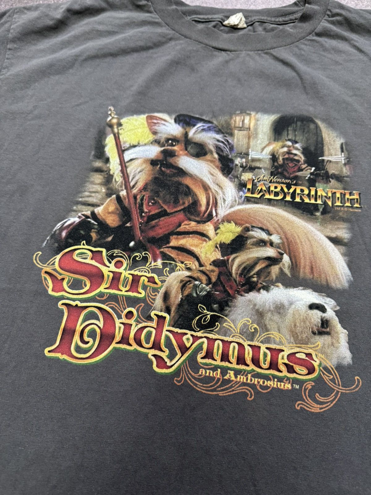 Vintage Vintage 2000s Labyrinth Sir Didymus T Shirt Movie Rare Size US L / EU 52-54 / 3 - 5 Thumbnail