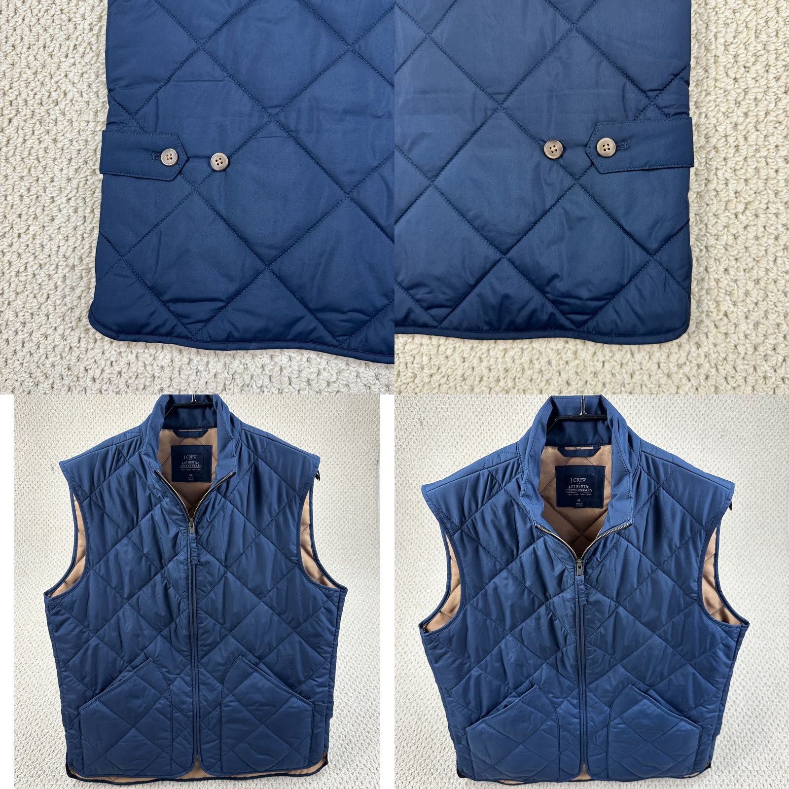 J.Crew J.CREW Authentic Outerwear Vest Mens M Navy Quilted Full Zip Outdoor Hike Layer Size US M / EU 48-50 / 2 - 8 Thumbnail