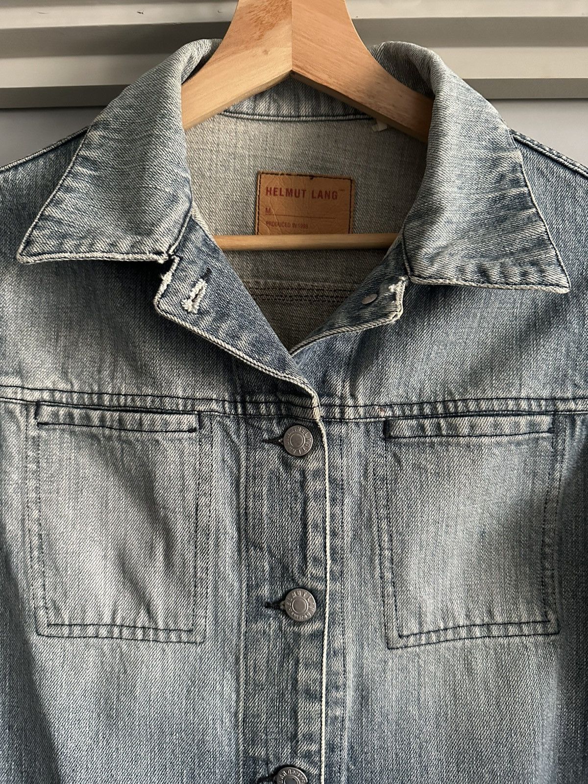 Helmut Lang 1998 Helmut Lang 3-Slash Pocket Denim Jacket Size US S / EU 44-46 / 1 - 4 Thumbnail