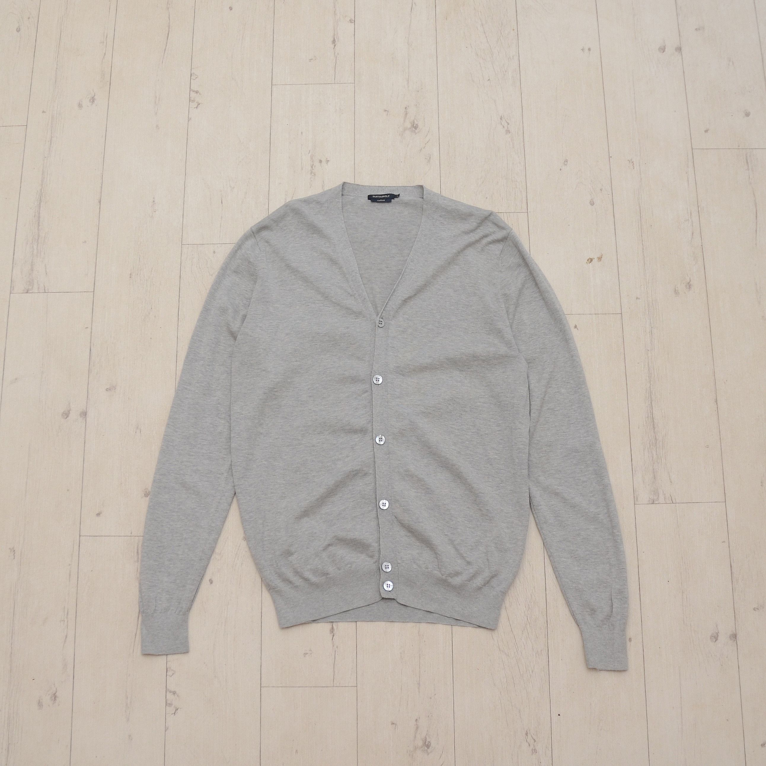 Suitsupply SUITSUPPLY Men's Cardigan Gray Size L Old Money Style Size US L / EU 52-54 / 3 - 1 Thumbnail