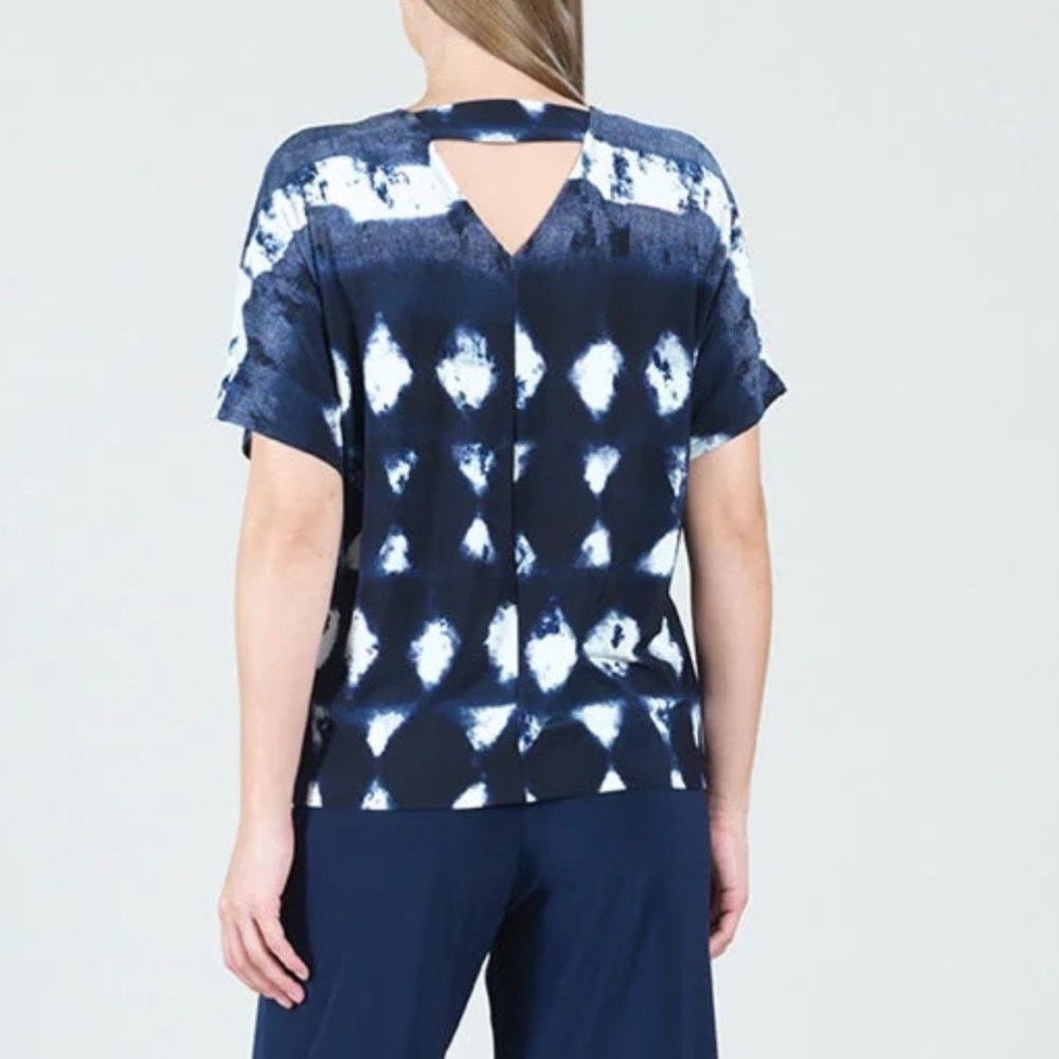 Other Clara Sun Woo Abstract Print Top Cut Out Blue White Medium Size M / US 6-8 / IT 42-44 - 6 Thumbnail