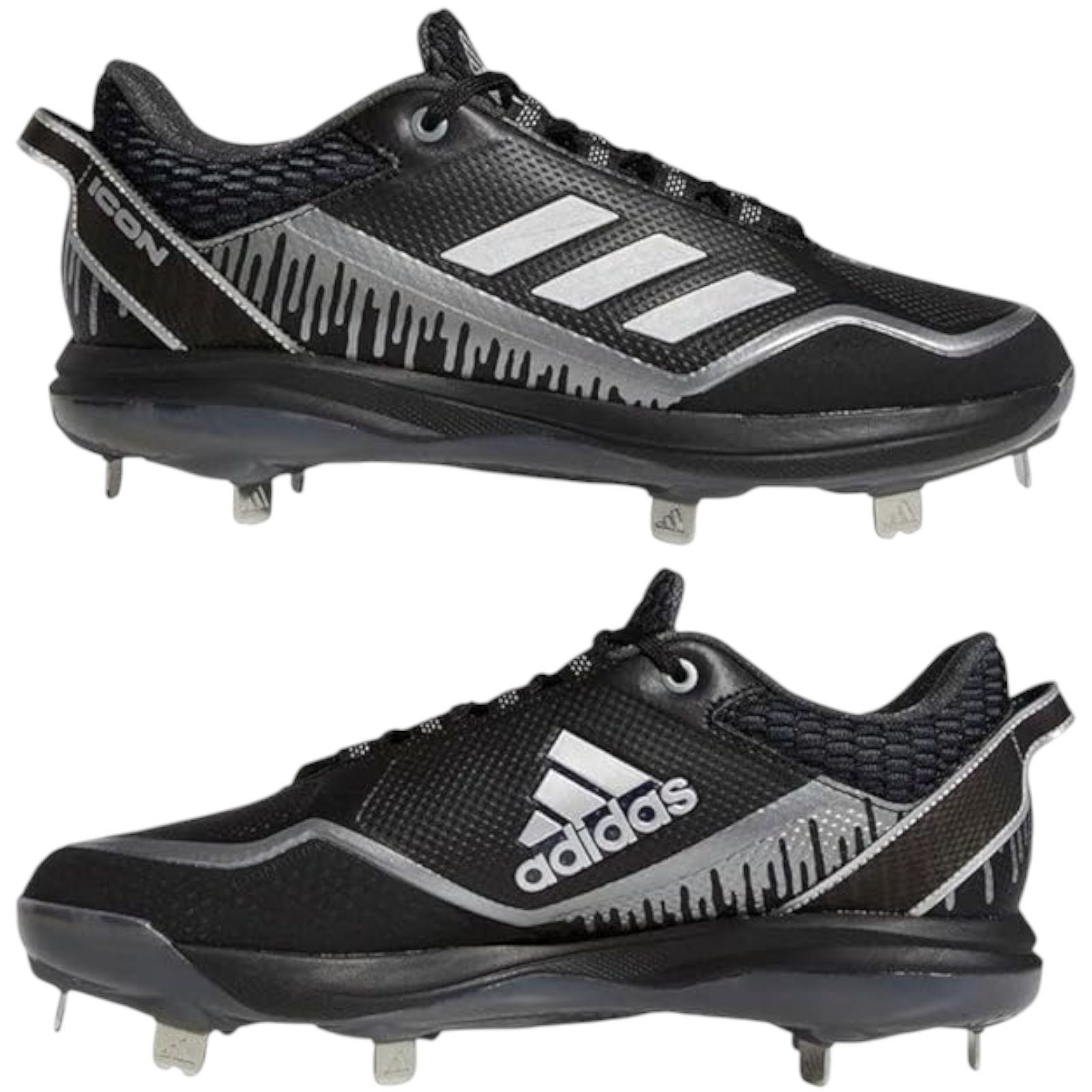 Adidas Adidas Icon 7 Dripped Out Metal Baseball Cleats Black Men's Size US 15 / EU 48 - 3 Thumbnail