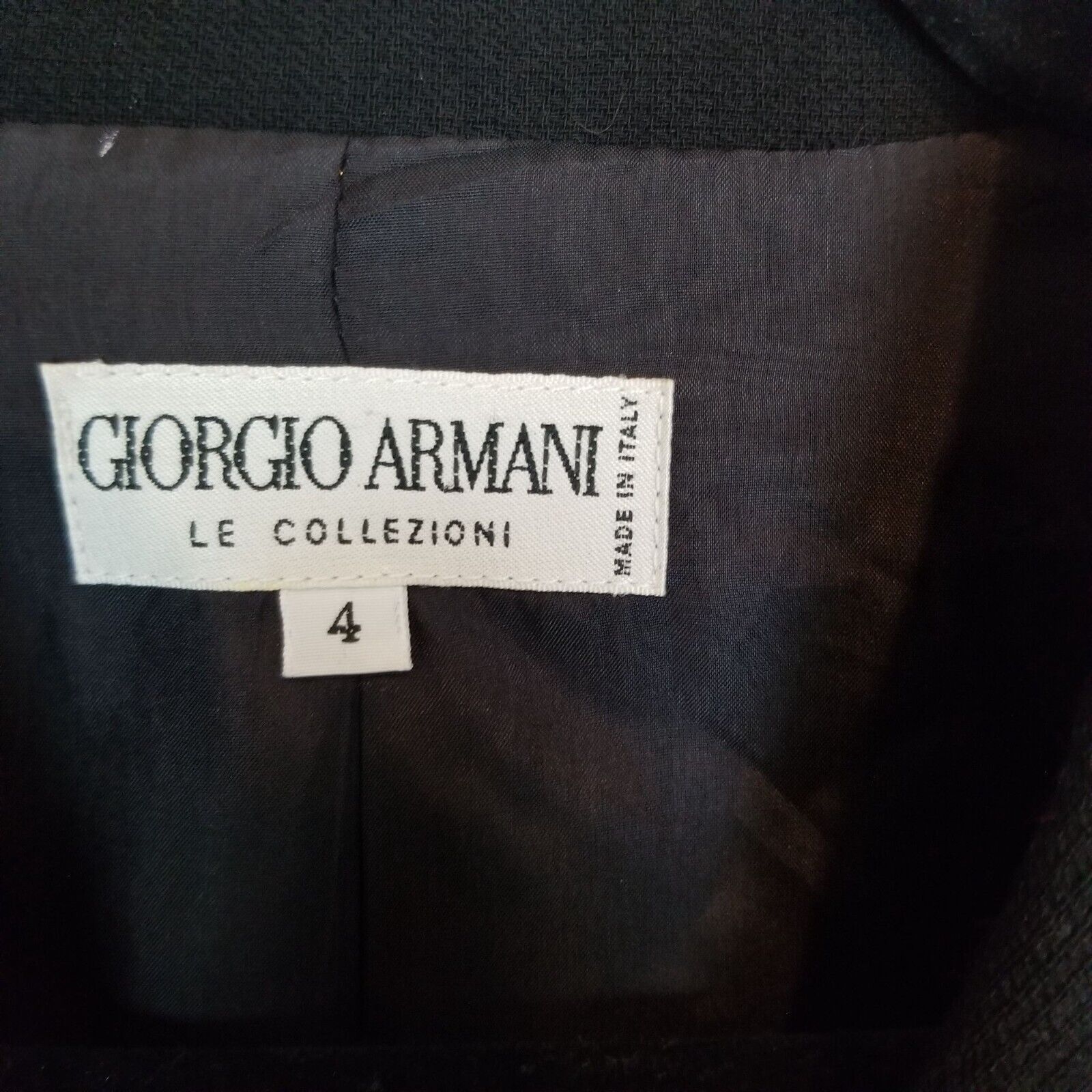 Giorgio Armani Vintage Giorgio Armani Le Collezioni Womens Wool Blazer 4 Size S / US 4 / IT 40 - 6 Thumbnail