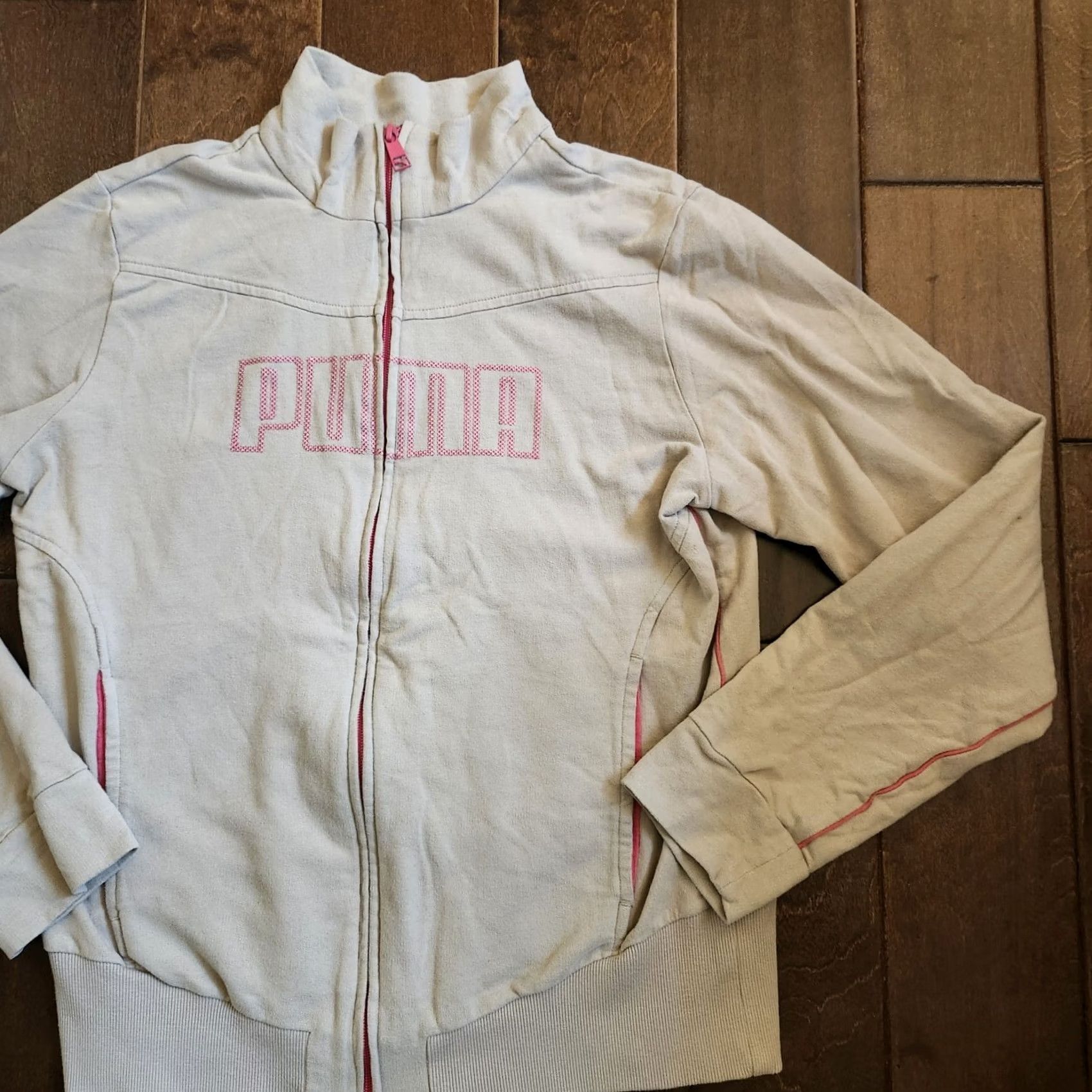 Puma PUMA Logo Full Zip Jacket - Juniors XL - Multicolor - Cotton Blend - Long Sleeve - Casual Sports Theme Womens/Juniors? Size XL / US 12-14 / IT 48-50 - 3 Thumbnail