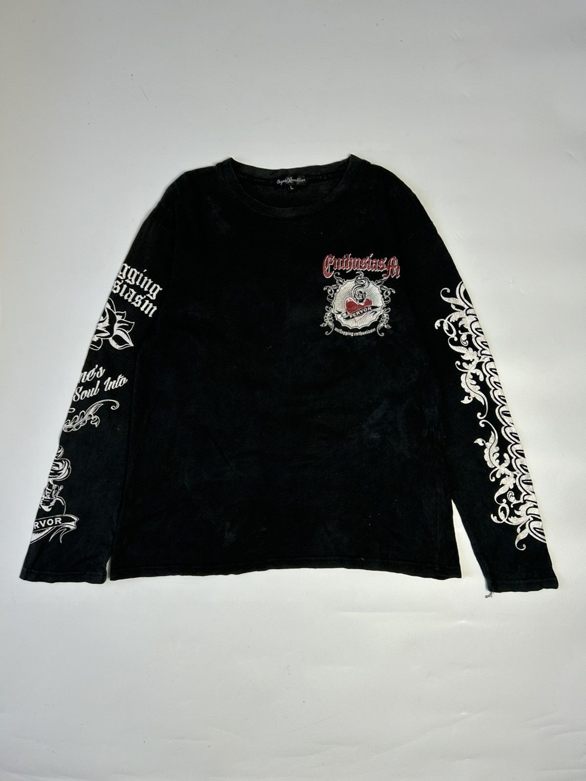 Japanese Brand ENTHUSIASM LONG SLEEVE PRINTED T-SHIRT Size US M / EU 48-50 / 2 - 2 Thumbnail