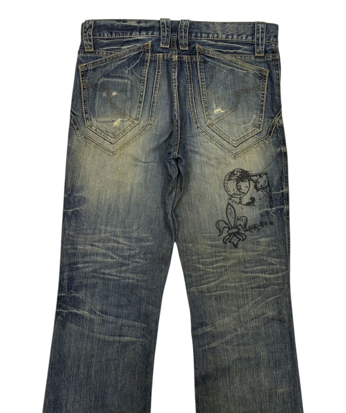 14th Addiction FLARE ARCHIVE‼️SEMANTIC DESIGN CHAOS DISTRESSED FLARED DENIM Size US 32 / EU 48 - 8 Thumbnail