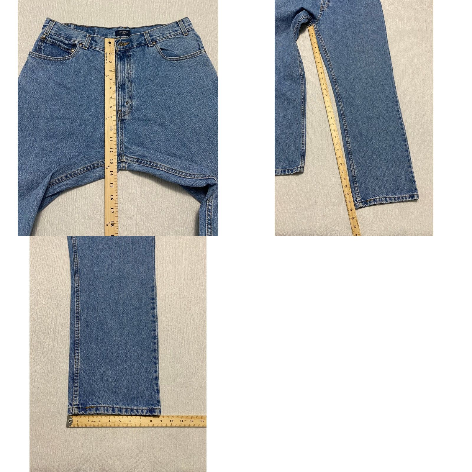 Dockers VINTAGE Dockers Jeans Relaxed Fit Men’s 36x32 Blue Straight Denim 5-Pocket Design Cotton Mens Size US 36 / EU 52 - 8 Thumbnail