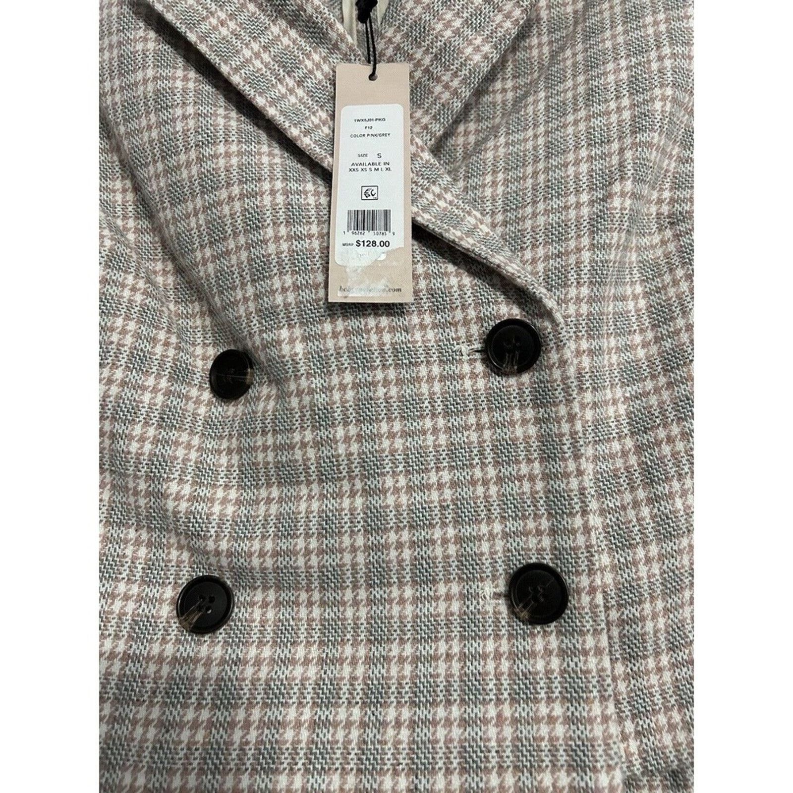 Other BCBGeneration Pink Grey Tweed Cropped NWT Blazer Small Size S / US 4 / IT 40 - 11 Thumbnail