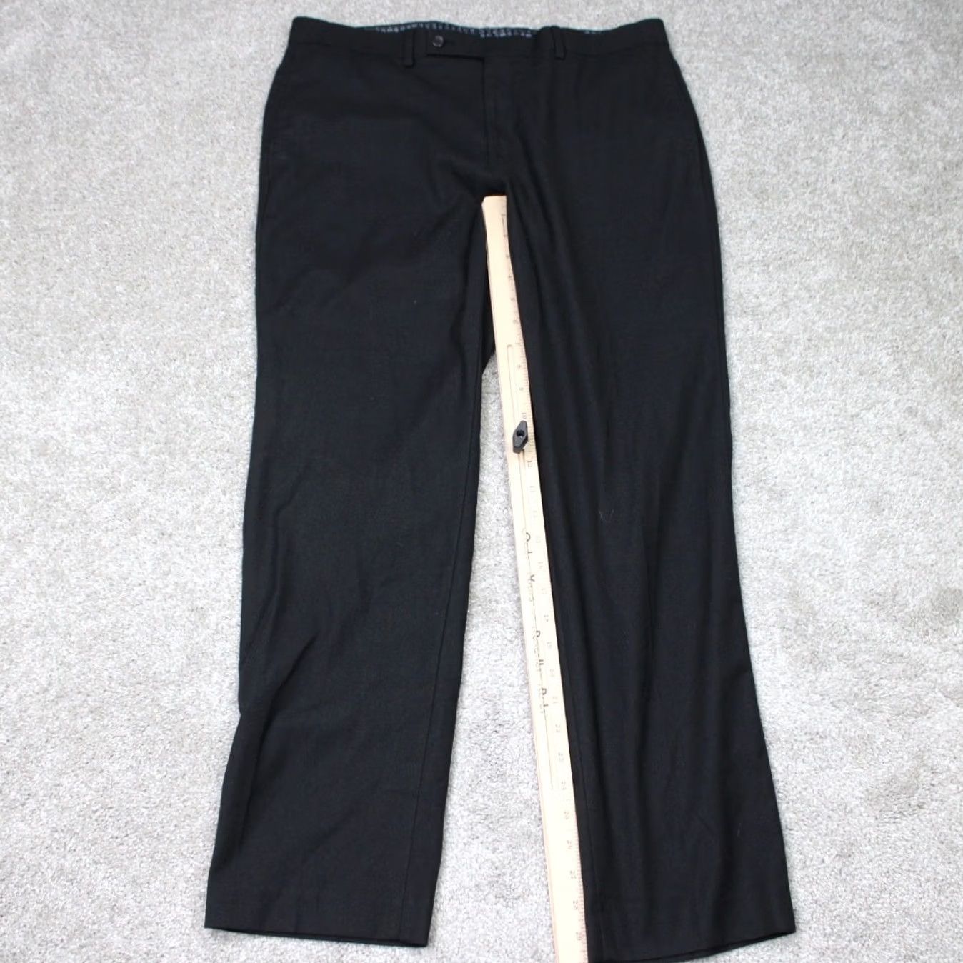 Ralph Lauren LAUREN Ralph Lauren Pants Mens 34x30 Black Flat Front Polyester/Rayon Stretch Dress Pants Size US 34 / EU 50 - 3 Thumbnail
