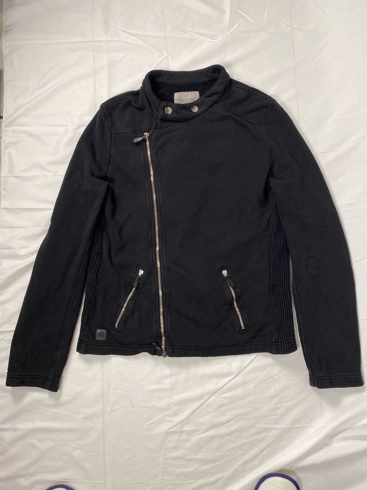 Balmain Rare 🔥 Pierre Balmain Black Biker Asymmetrical Jacket Size US M / EU 48-50 / 2 - 4 Thumbnail