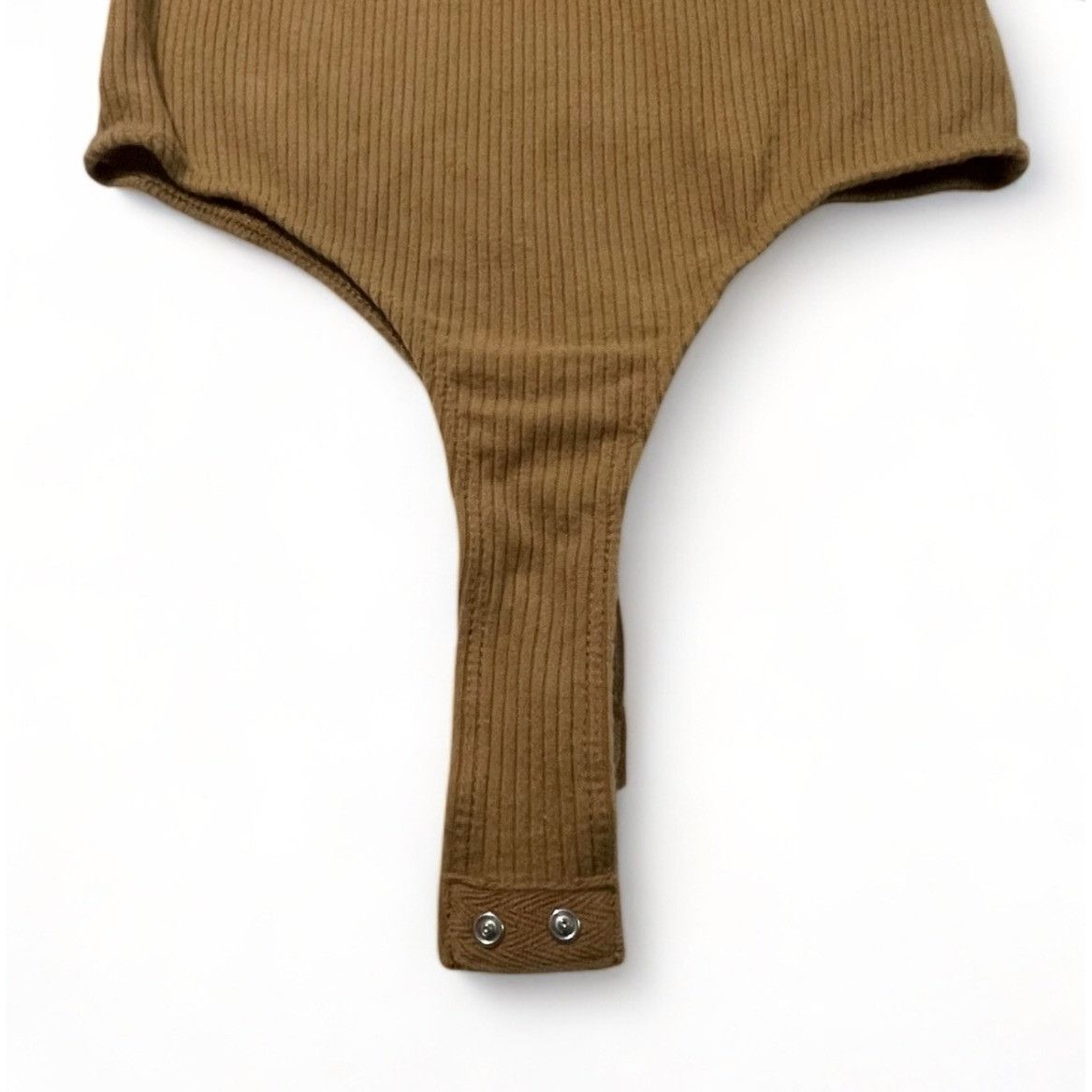 Other Just Polly Juniors' Long Bell-Sleeve Ribbed Bodysuit - Camel Size M / US 6-8 / IT 42-44 - 7 Thumbnail