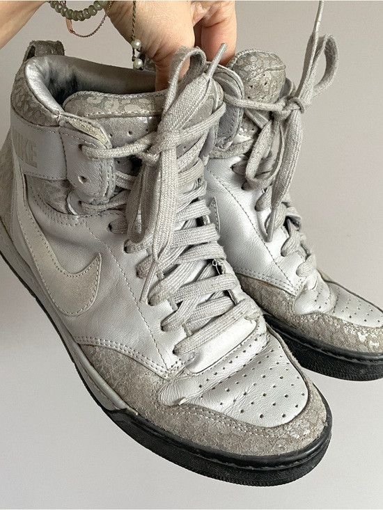 Nike Nike Air Royalty Gray Leopard High Top Sneakers - 6 Size US 6 / IT 36 - 2 Thumbnail