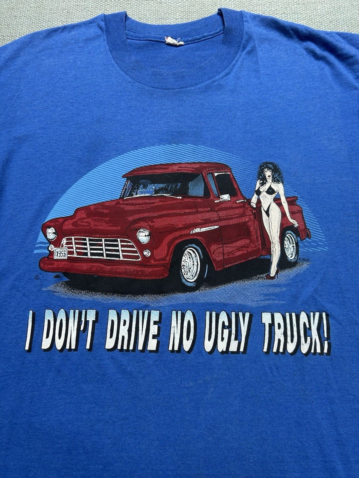 Vintage 80s t shirt I don’t drive no ugly truck babe screen stars XL Size US XL / EU 56 / 4 - 3 Thumbnail