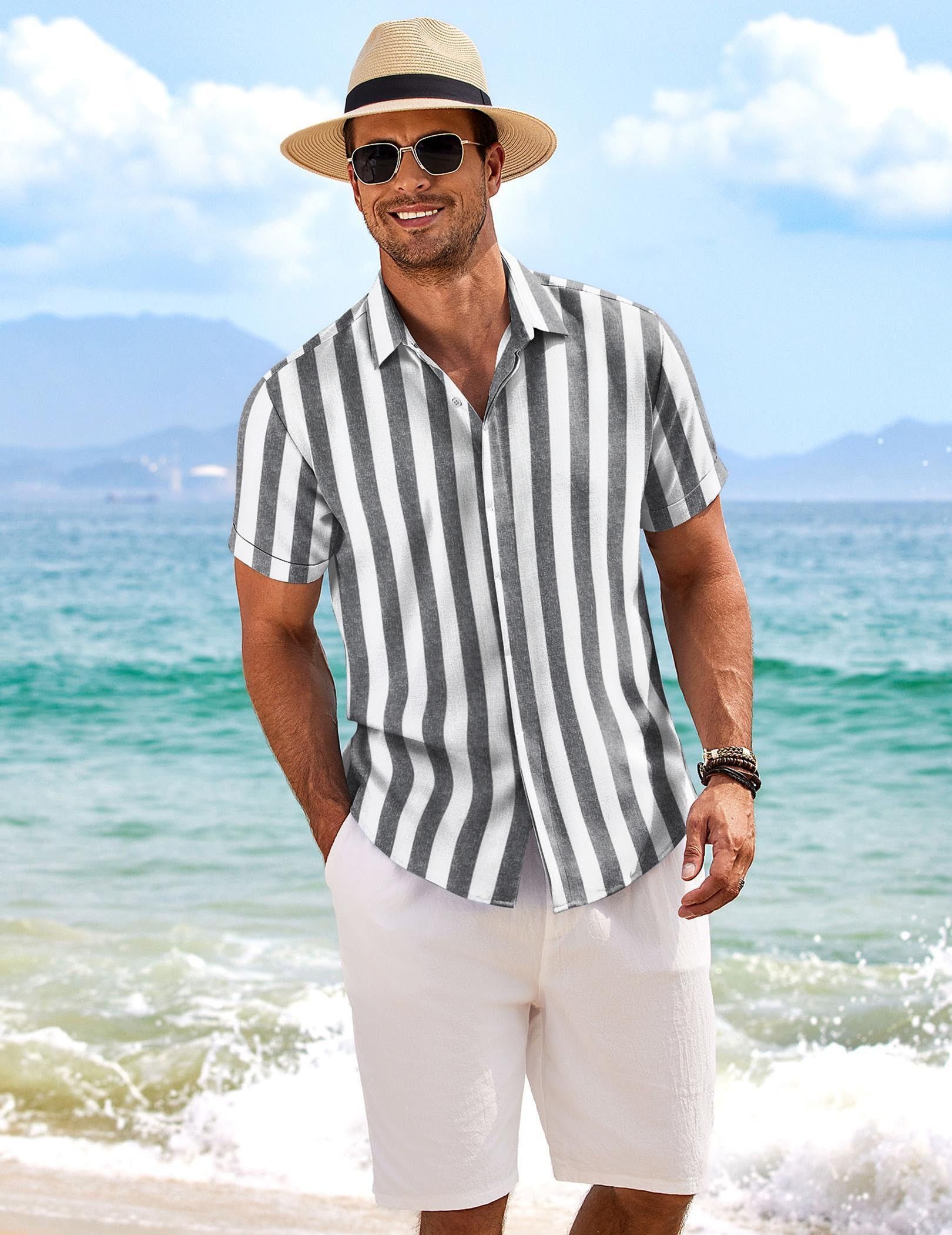 Other Men's linen beach summer shirt Size US L / EU 52-54 / 3 - 2 Thumbnail