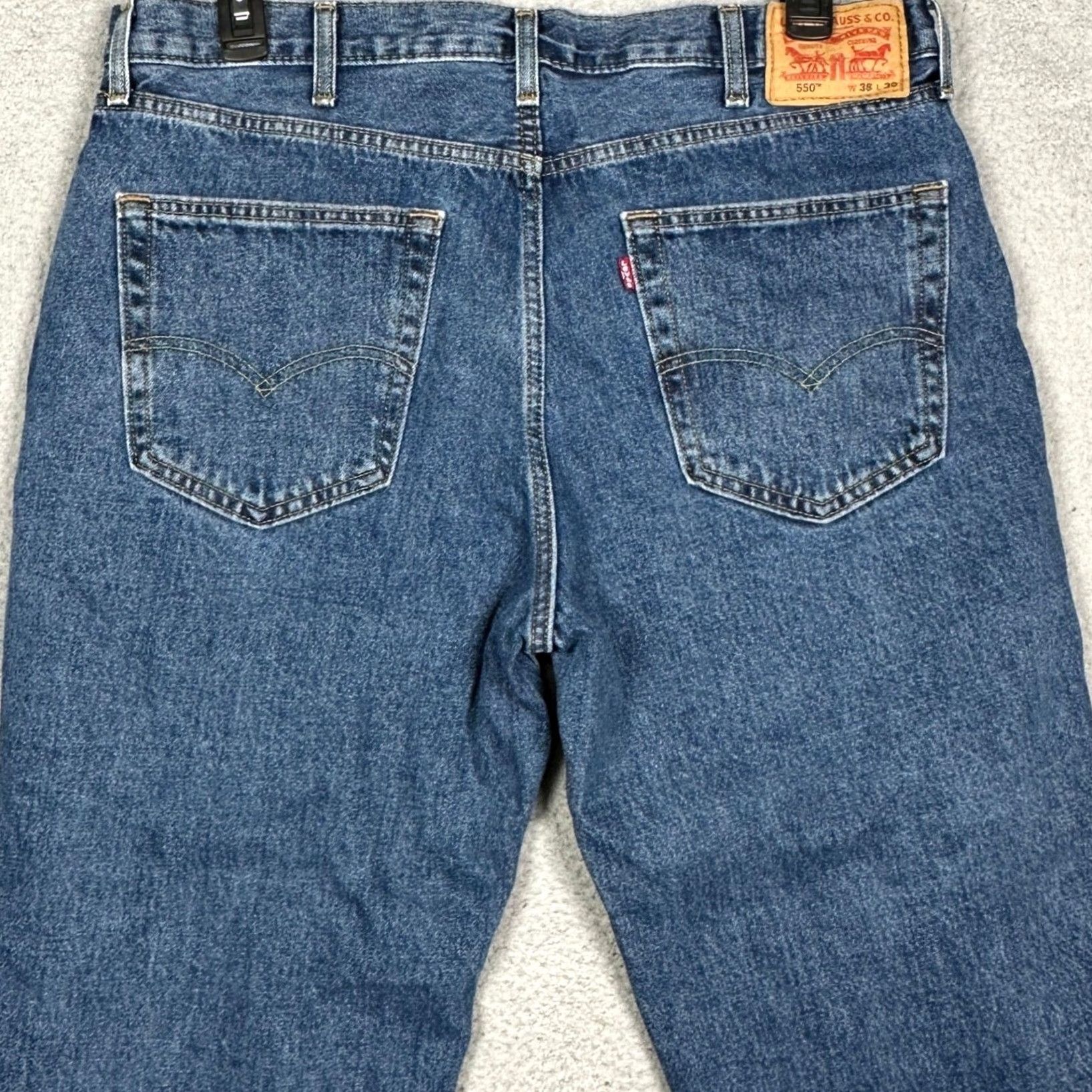 Levi's Levi's 550 Jeans Mens 38X30 Blue Relaxed Tapered Leg Denim 5 Pocket Red Tab Jeans Size US 38 / EU 54 - 3 Thumbnail