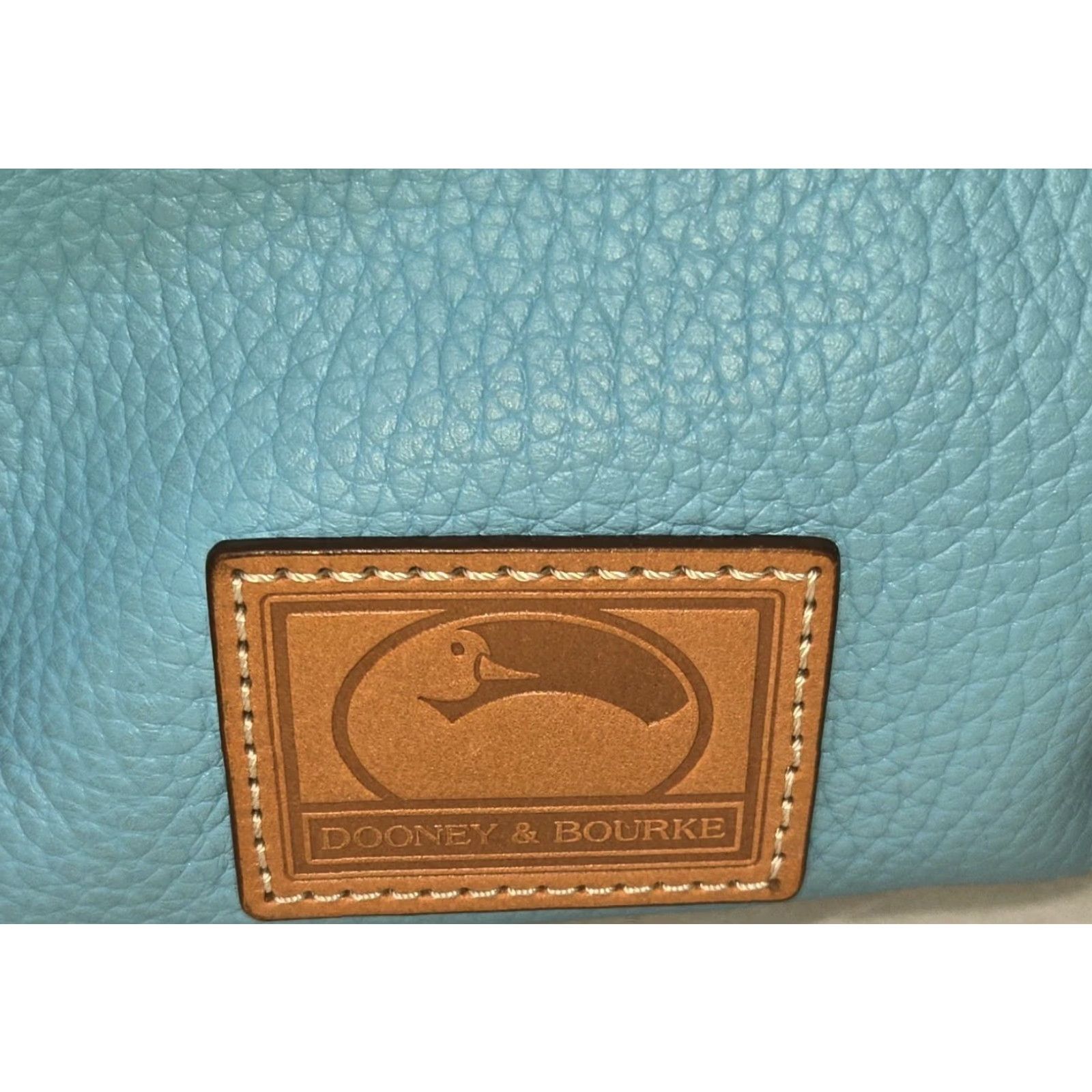 Dooney & Bourke Dooney & Bourke All Weather Leather Drawstring Bucket Bag Turquoise Dust Bag Turquoise Pebble Grain Leather Bucket & Drawstring Bag Womens Size ONE SIZE - 2 Thumbnail