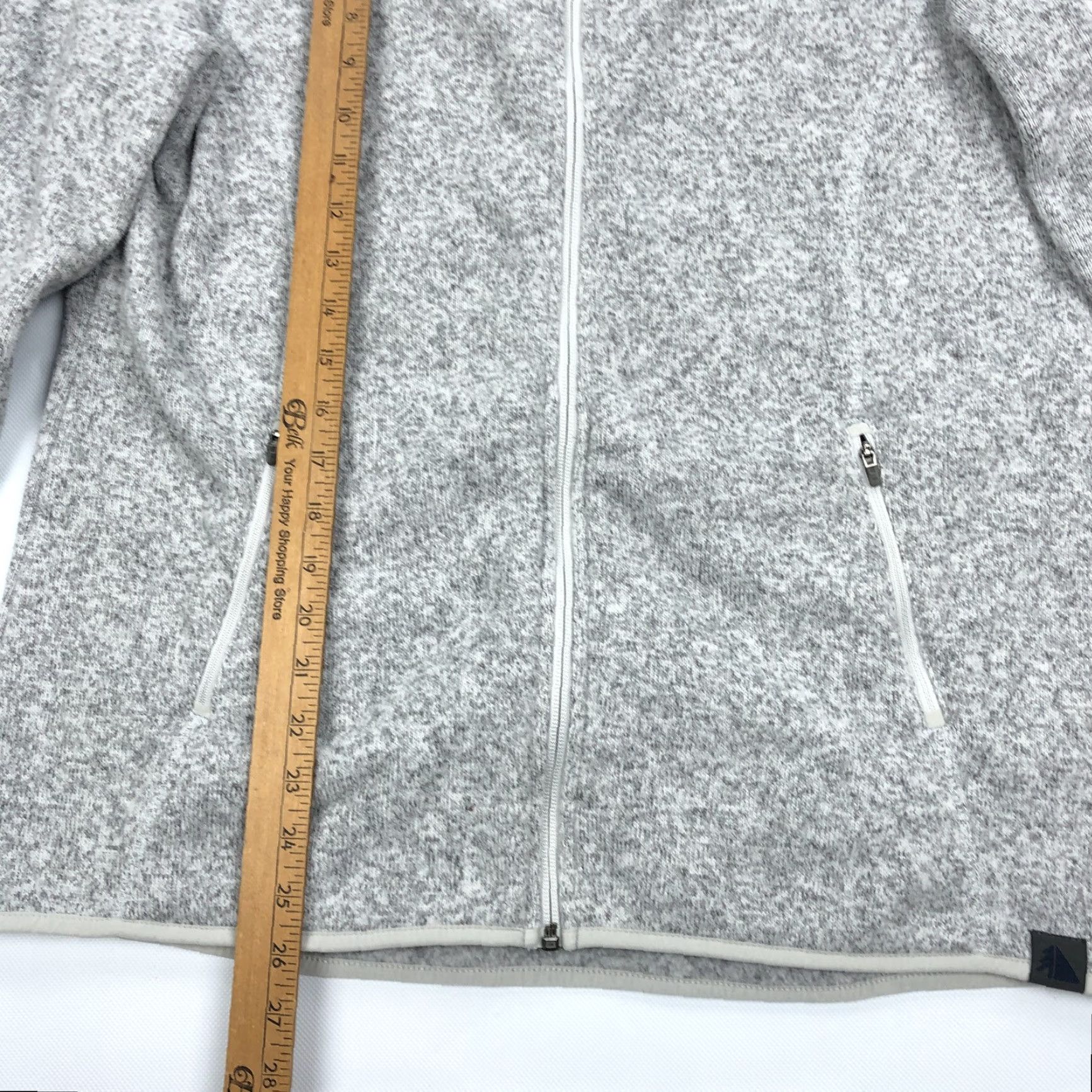 Vintage L.L.Bean Women's L Regular Gray Heathered Full Zip Fleece Jacket Outdoor Jacket Zip Pockets Stand-Up Collar 279684 Size L / US 10 / IT 46 - 4 Thumbnail