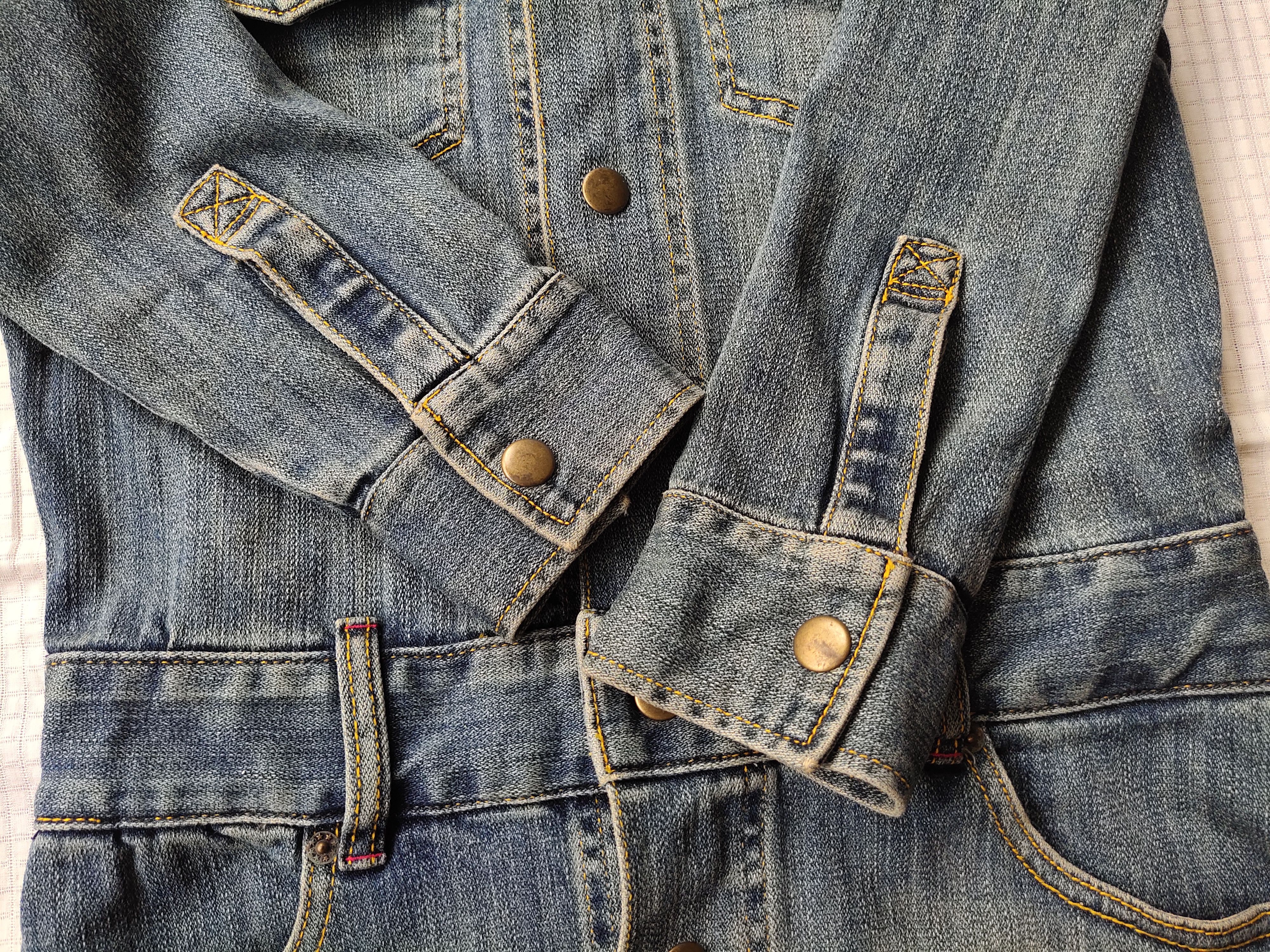 Japanese Brand × X-Girl (D34) X-Girl Japan Stretch Denim Short Dress 3/4 Sleeve Sz 1 Size S / US 4 / IT 40 - 4 Thumbnail
