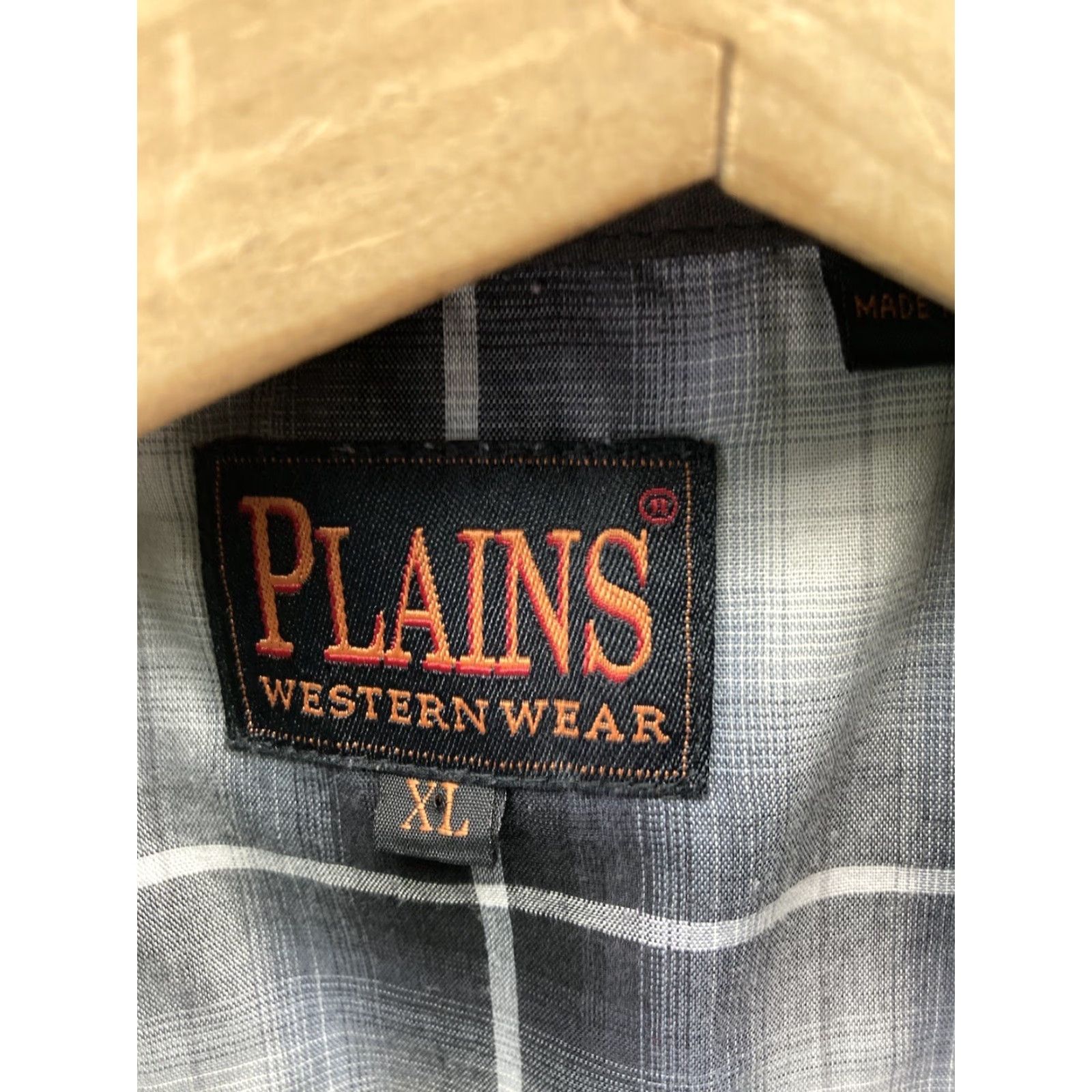 Vintage Plains Western Pearl Snap Shirt Men XL Black White Plaid Long Sleeve Rodeo Shirt Size US XL / EU 56 / 4 - 5 Thumbnail