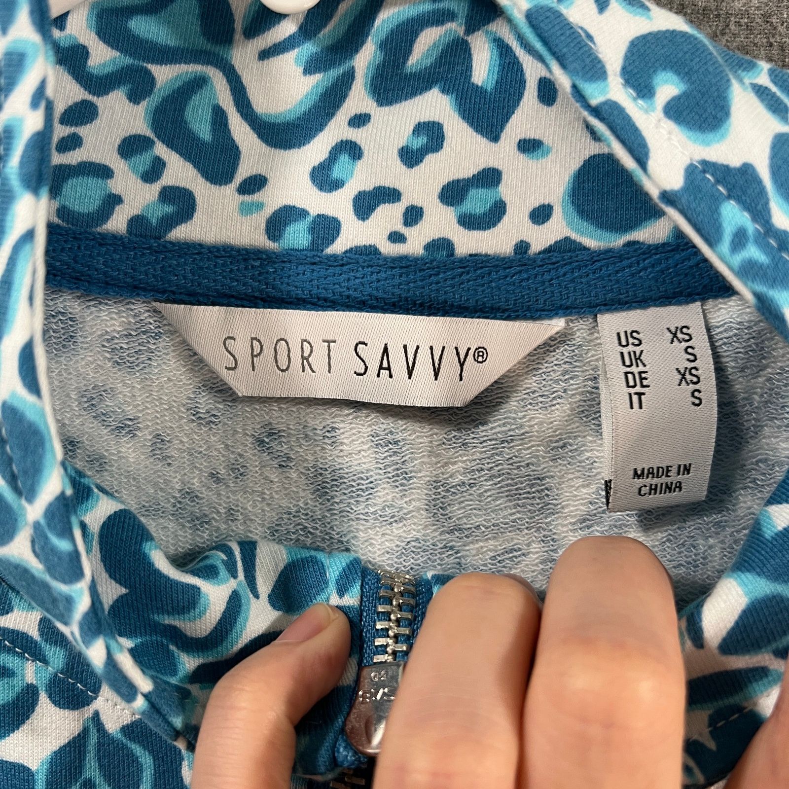 Other Sport Savvy Motion Printed French Terry Zip Front Size XS / US 0-2 / IT 36-38 - 3 Thumbnail