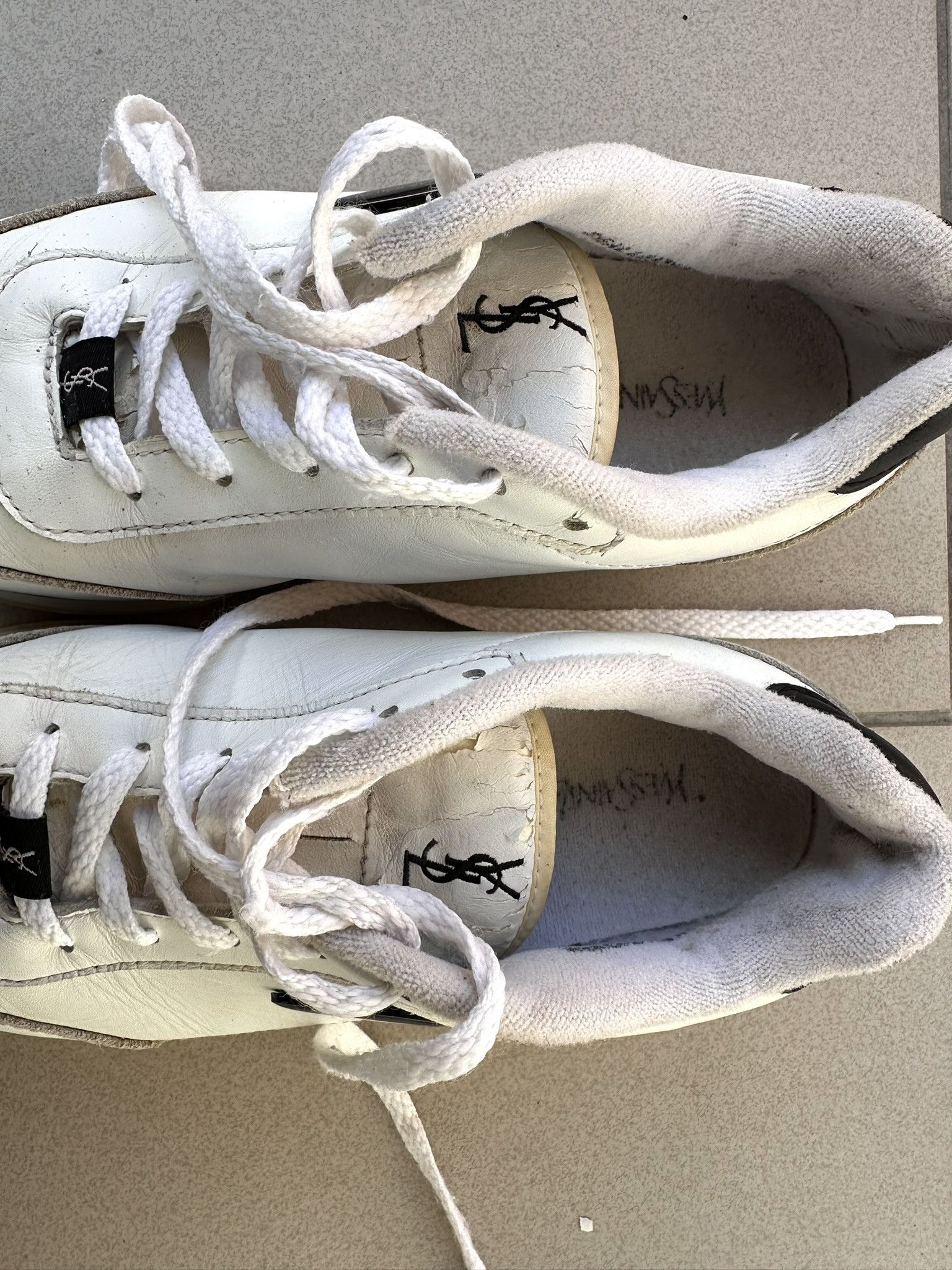 Vintage Vintage Yves Saint Laurent leather trainers sneakers Size US 8 / IT 38 - 9 Thumbnail
