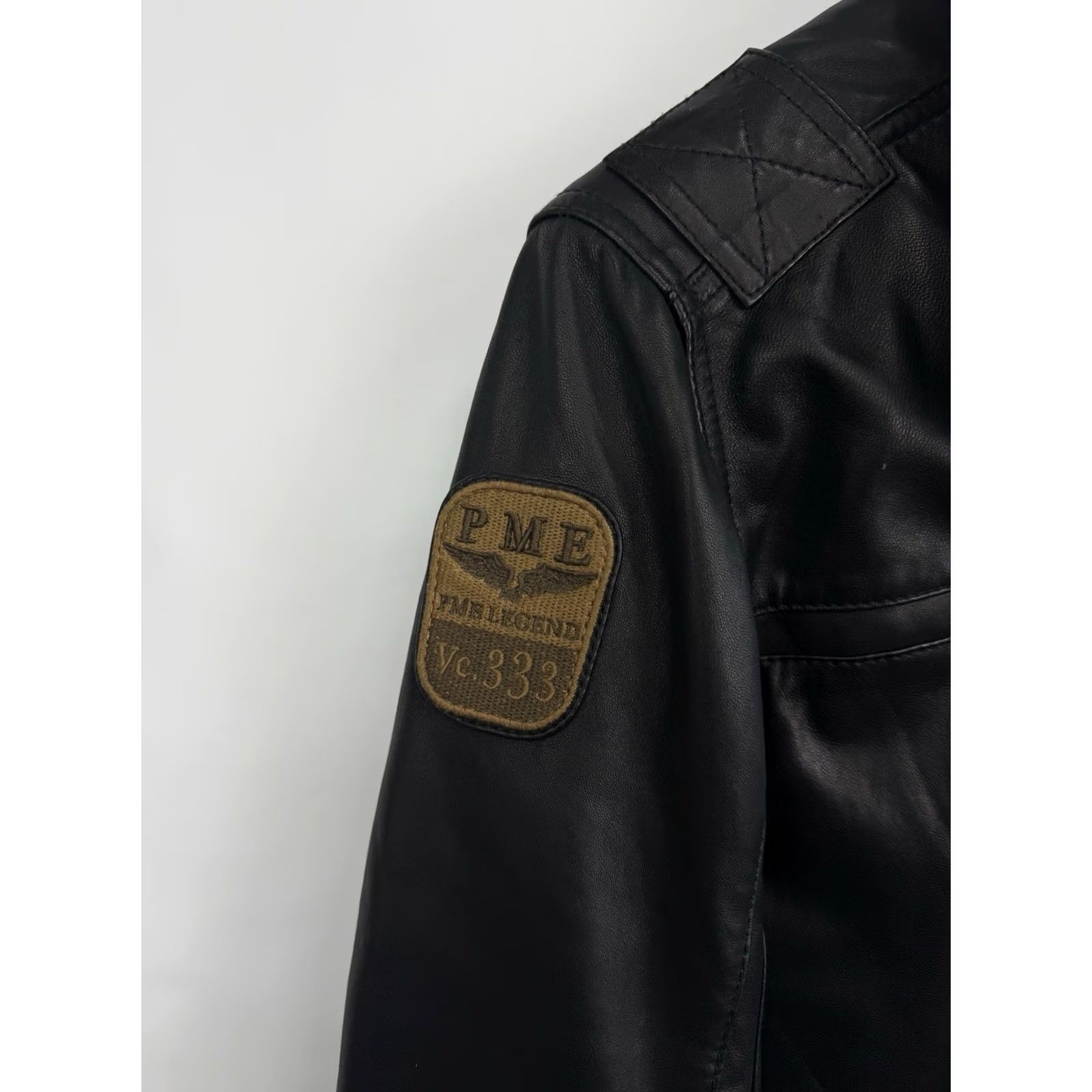 Vintage PME Legend A-28 Hudson Lockheed Sheep Leather Bomber Jacket S Mens Black Jacket Size US S / EU 44-46 / 1 - 7 Thumbnail