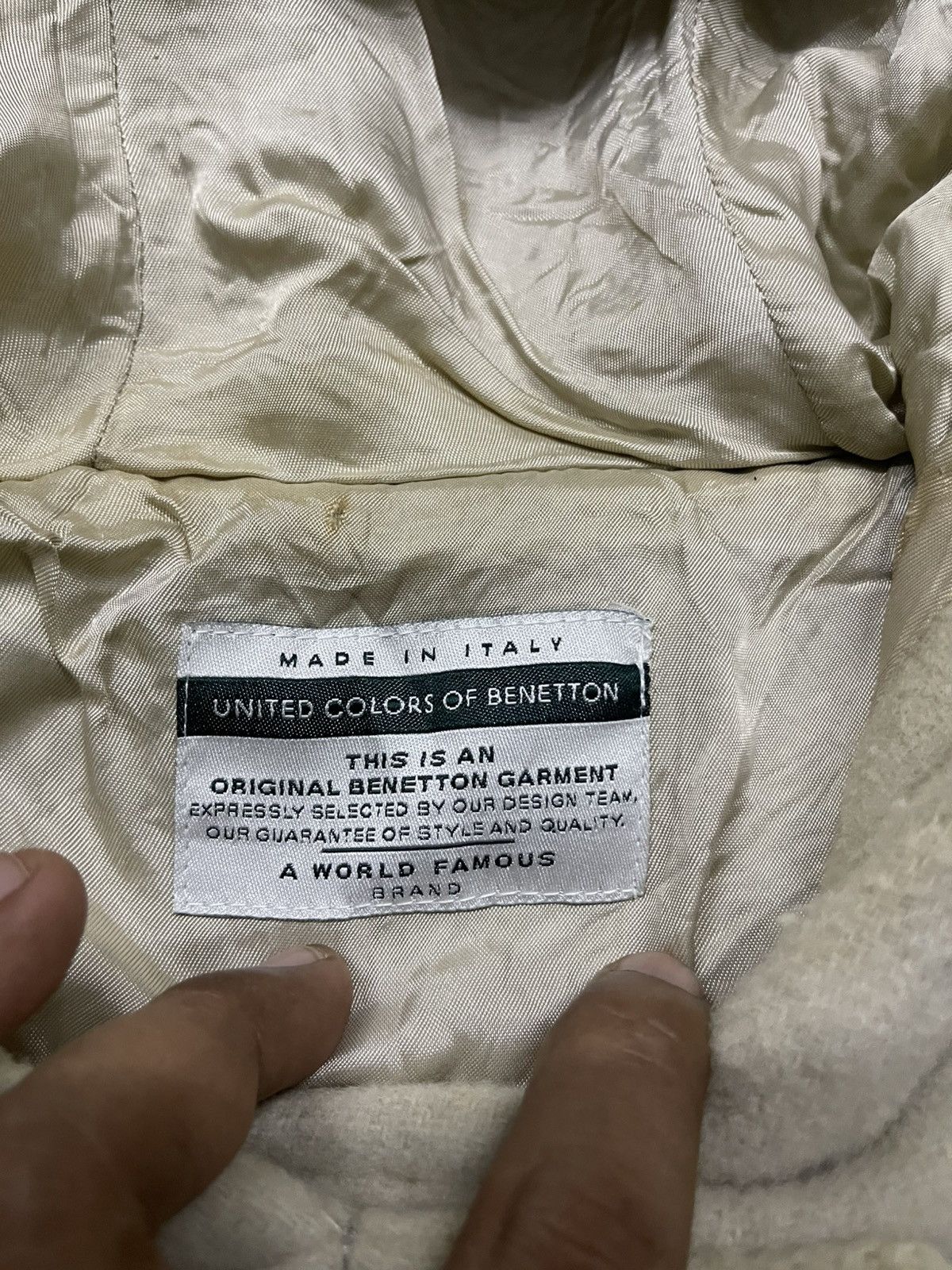 United Colors Of Benetton 1990s UNITED COLORS OF BENETTON WOOL DUFFLE HOODED COAT Size XS / US 0-2 / IT 36-38 - 10 Thumbnail