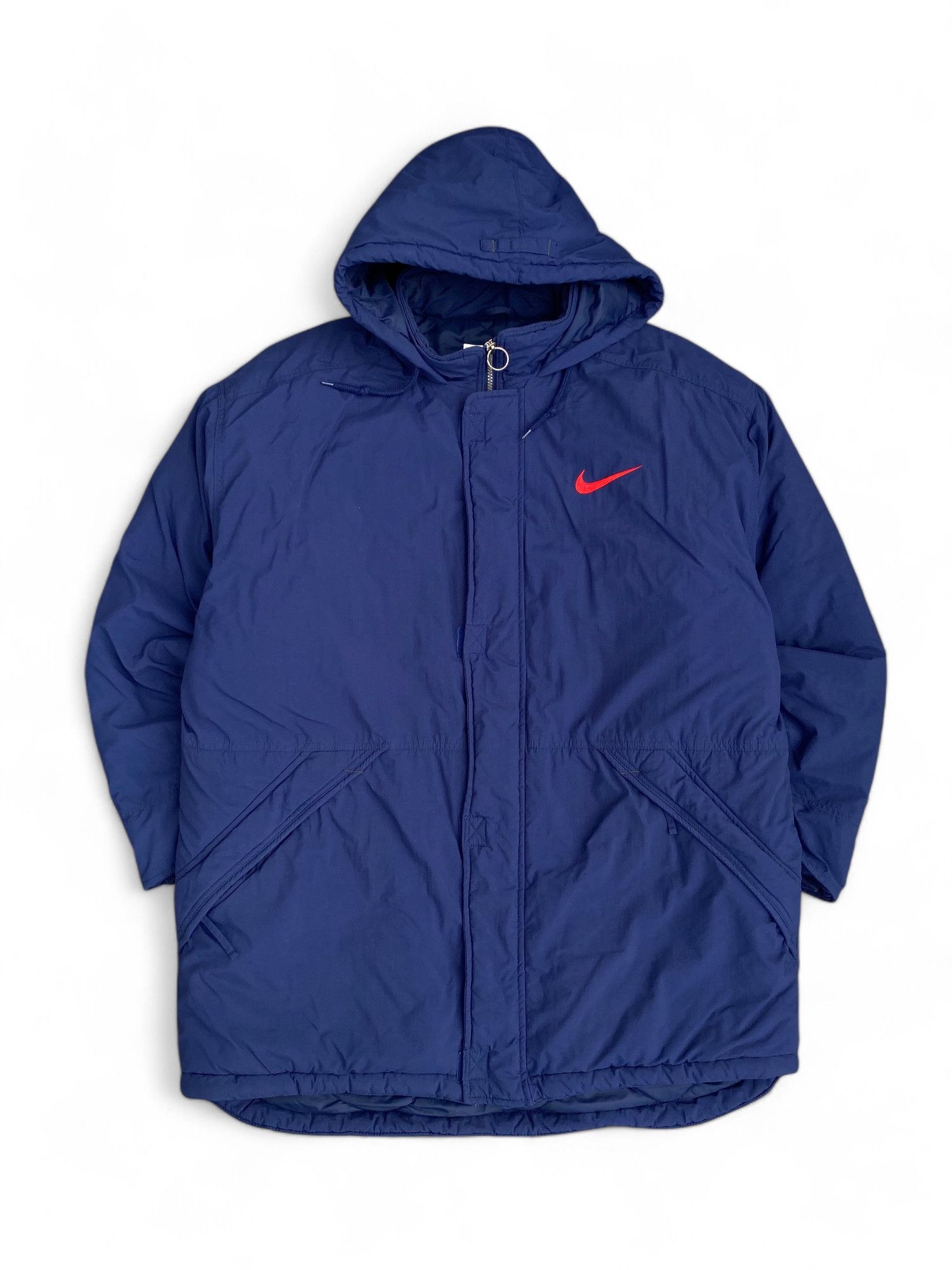 Nike × Vintage Vintage 90s Nike Jakcet Insulated Big Swoosh Parka Size US M / EU 48-50 / 2 - 2 Thumbnail