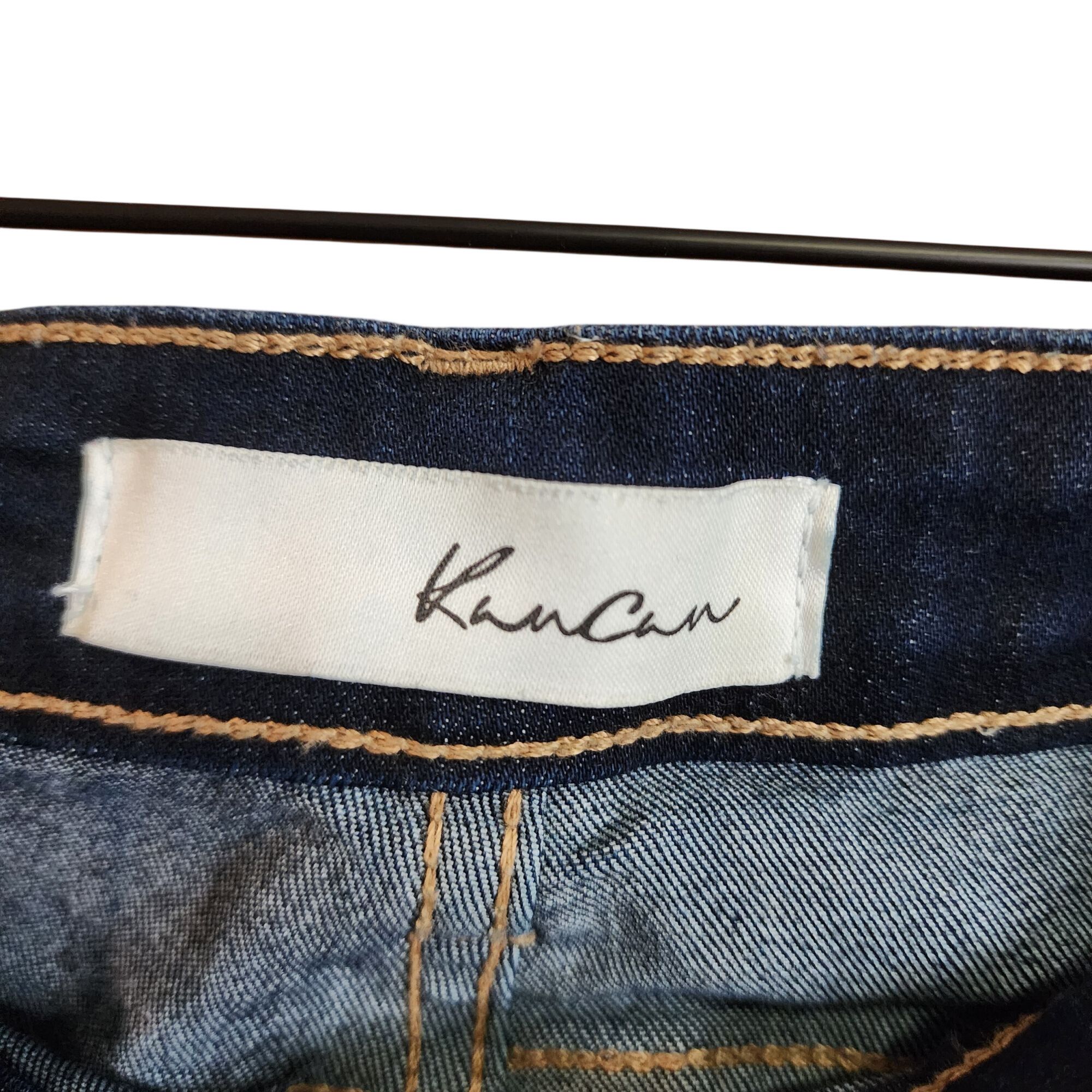 Kancan USA Kan can Dark Denim Jeans Skinny raw angle hem Womens size 15 Size 38" / US 16 / IT 52 - 3 Thumbnail