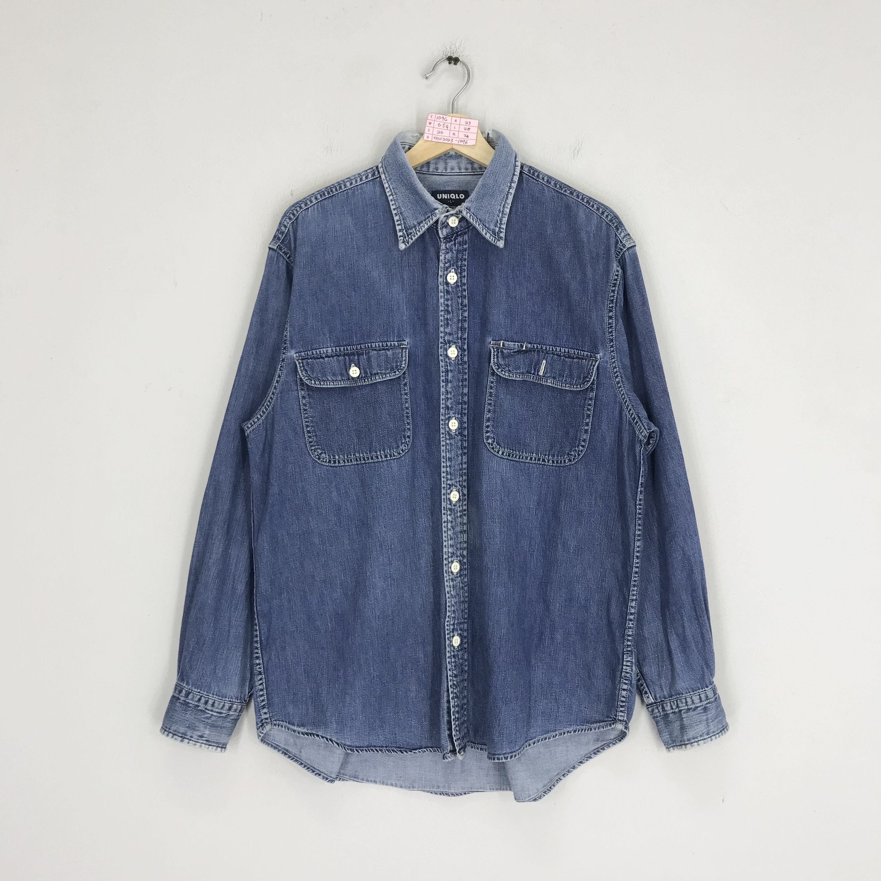 Uniqlo Vintage Uniqlo American Denim Double Pocket Button Down Size US L / EU 52-54 / 3 - 1 Thumbnail