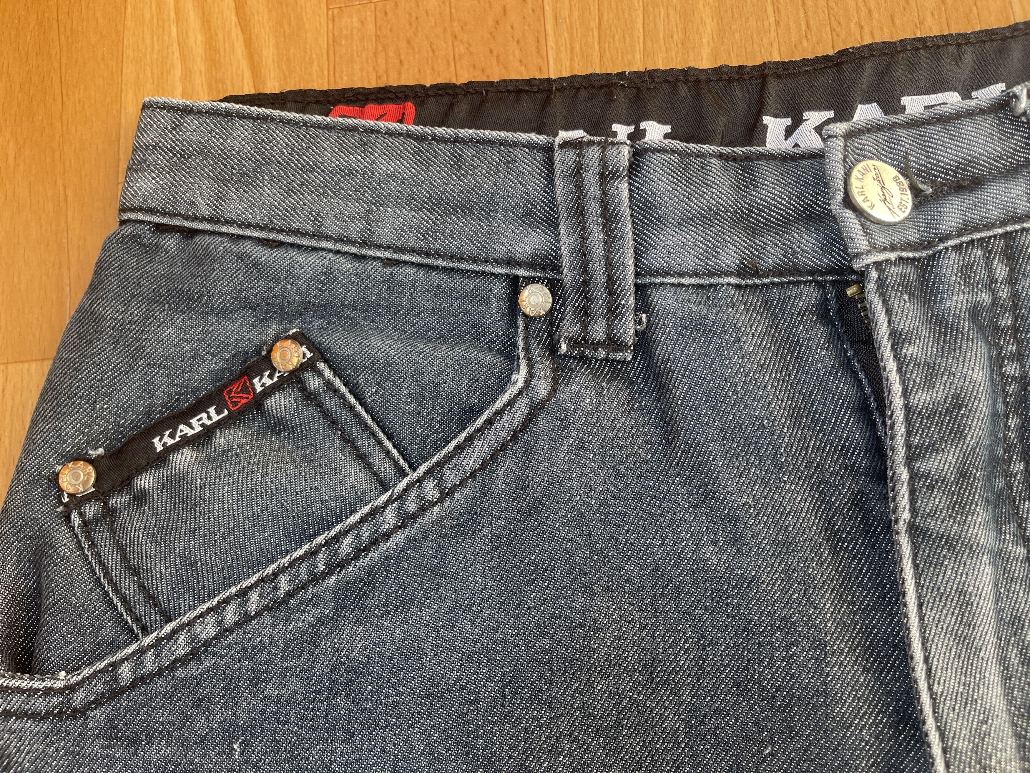 Karl Kani KARL KANI jeans shiny vintage baggy jeans silver metallic 30 Size US 30 / EU 46 - 13 Thumbnail
