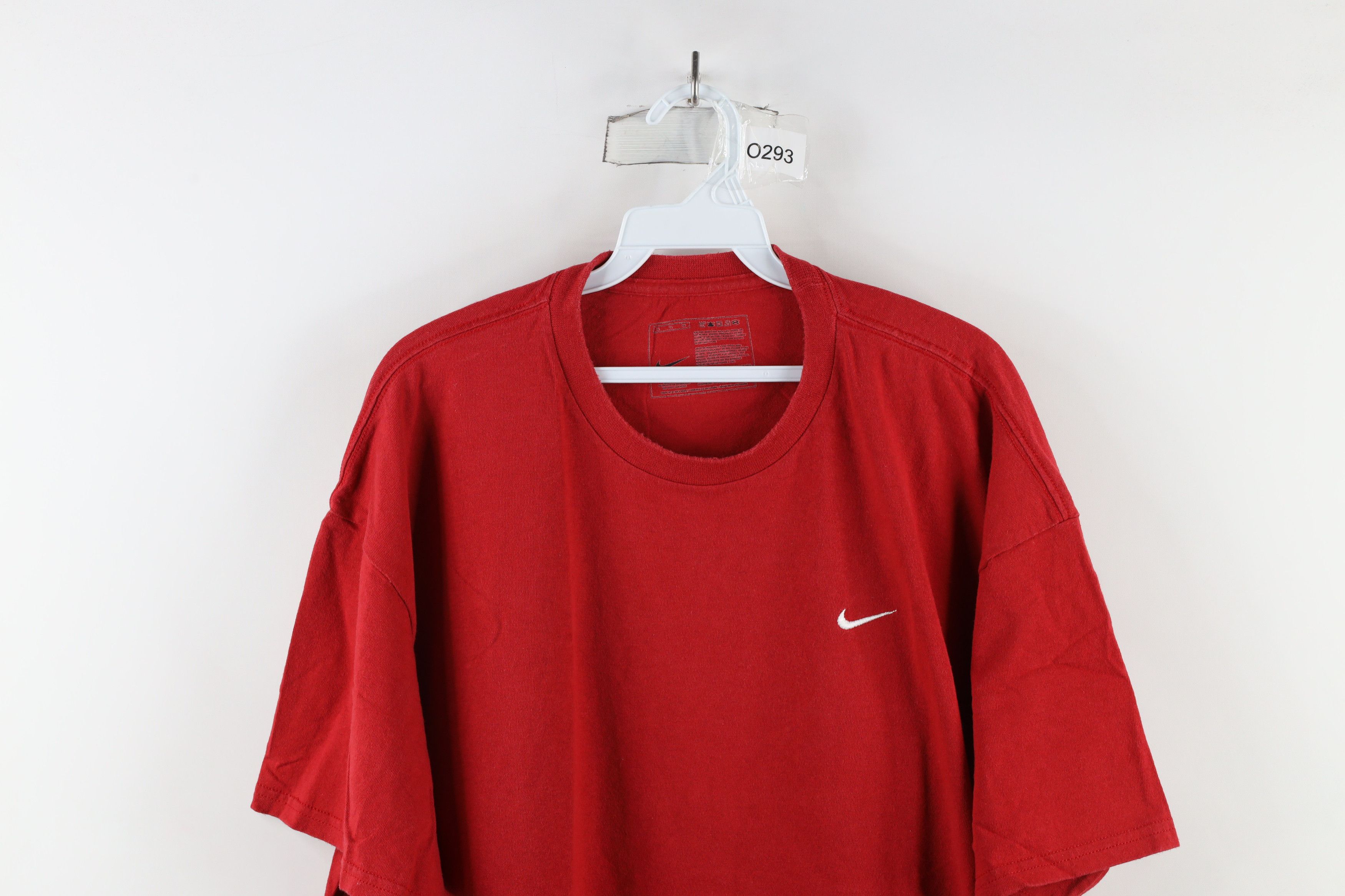 Nike × Vintage Vintage Nike Scott Mini Swoosh Short Sleeve T-Shirt Red Size US XL / EU 56 / 4 - 2 Thumbnail