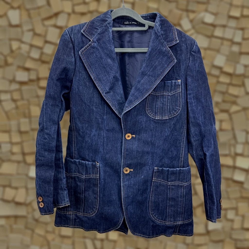 Vintage VINTAGE Southern Cotton Co Jacket Denim Blazer 38 L Two Button Pockets 67/41-836 Size XS / US 0-2 / IT 36-38 - 1 Thumbnail
