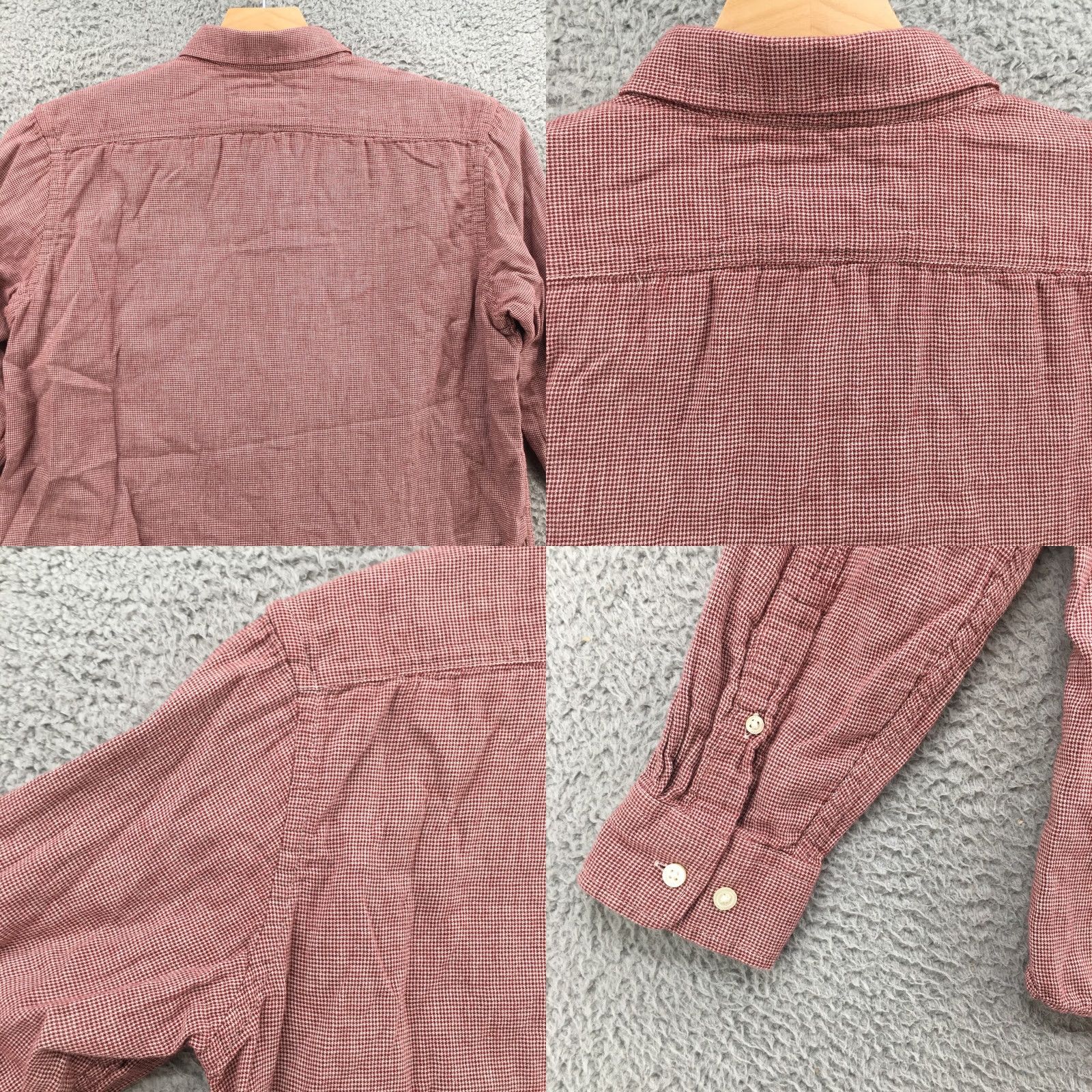 Banana Republic Banana Republic Button-Up Long Sleeve Shirt Mens L Red Cotton Collared Pocket Shirt Size US L / EU 52-54 / 3 - 9 Thumbnail