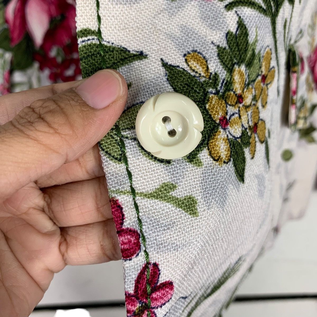 Japanese Brand LAPINE Floral Graphic Casual Jacket #0195-C10 Size M / US 6-8 / IT 42-44 - 15 Thumbnail