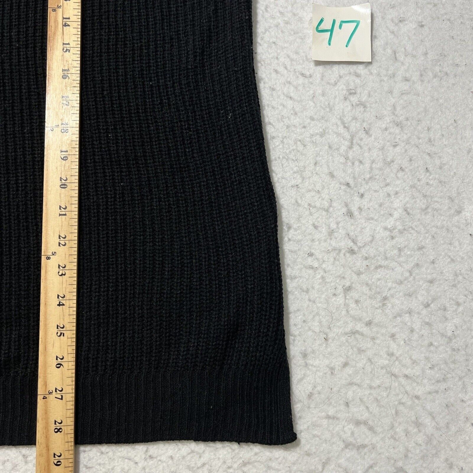 Arizona Jean Co. Arizona XL V-Neck Acrylic Black Ribbed Pullover Sweater Size XL / US 12-14 / IT 48-50 - 8 Thumbnail