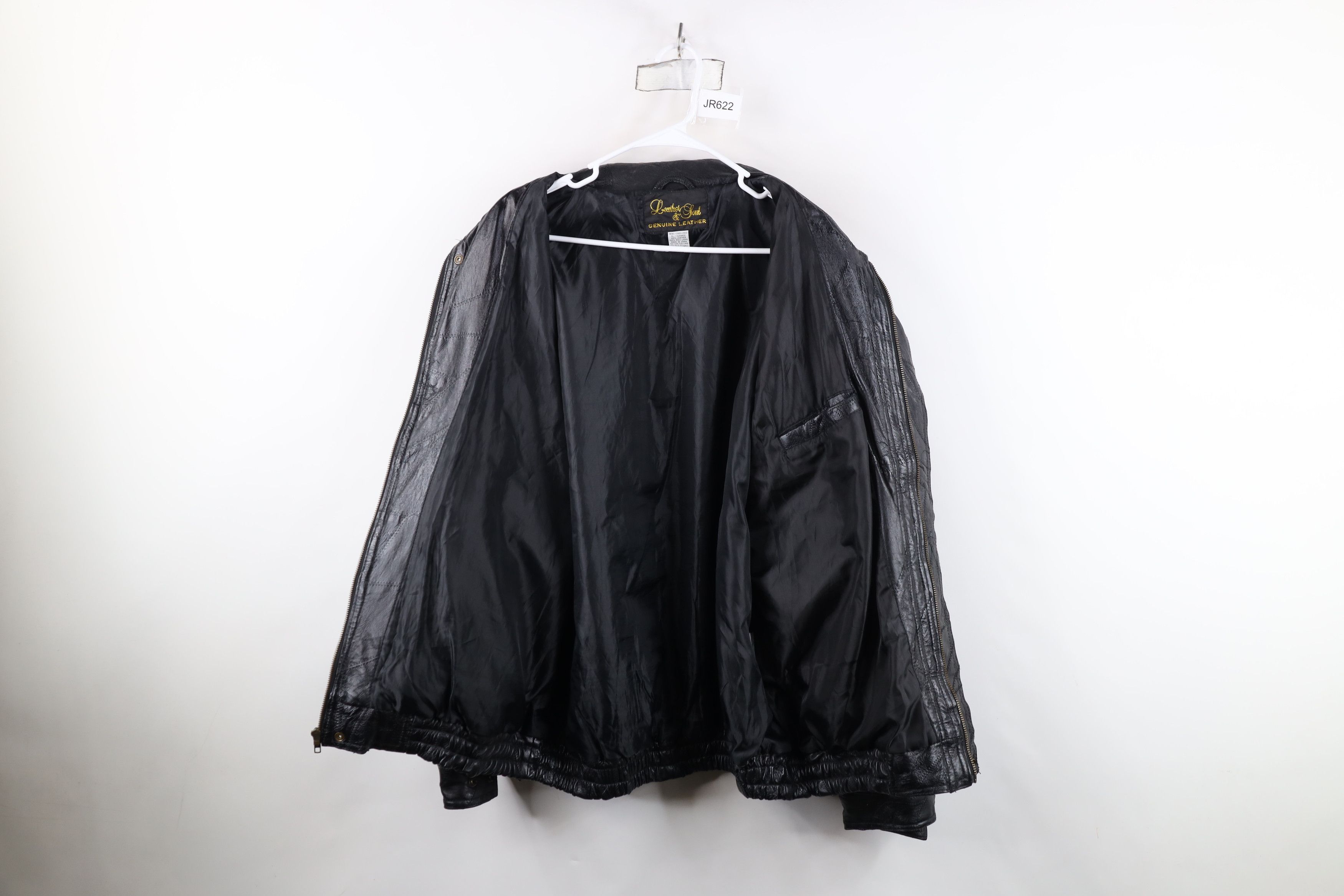 Vintage Vintage 90s Streetwear Patchwork Leather Bomber Jacket Size US XL / EU 56 / 4 - 11 Thumbnail