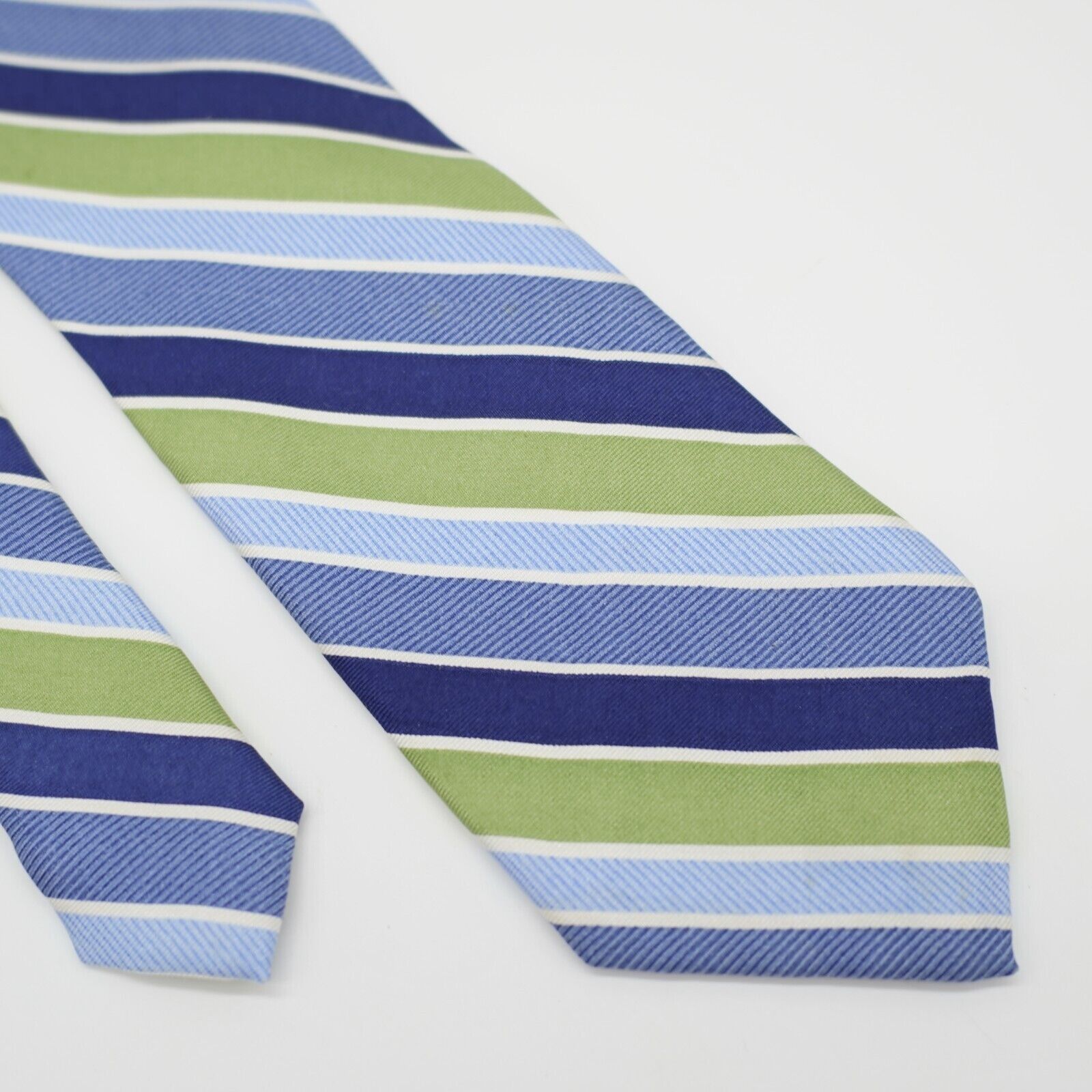 Chaps Chaps Blue Green Striped Boys Woven Silk Tie Size ONE SIZE - 1 Thumbnail