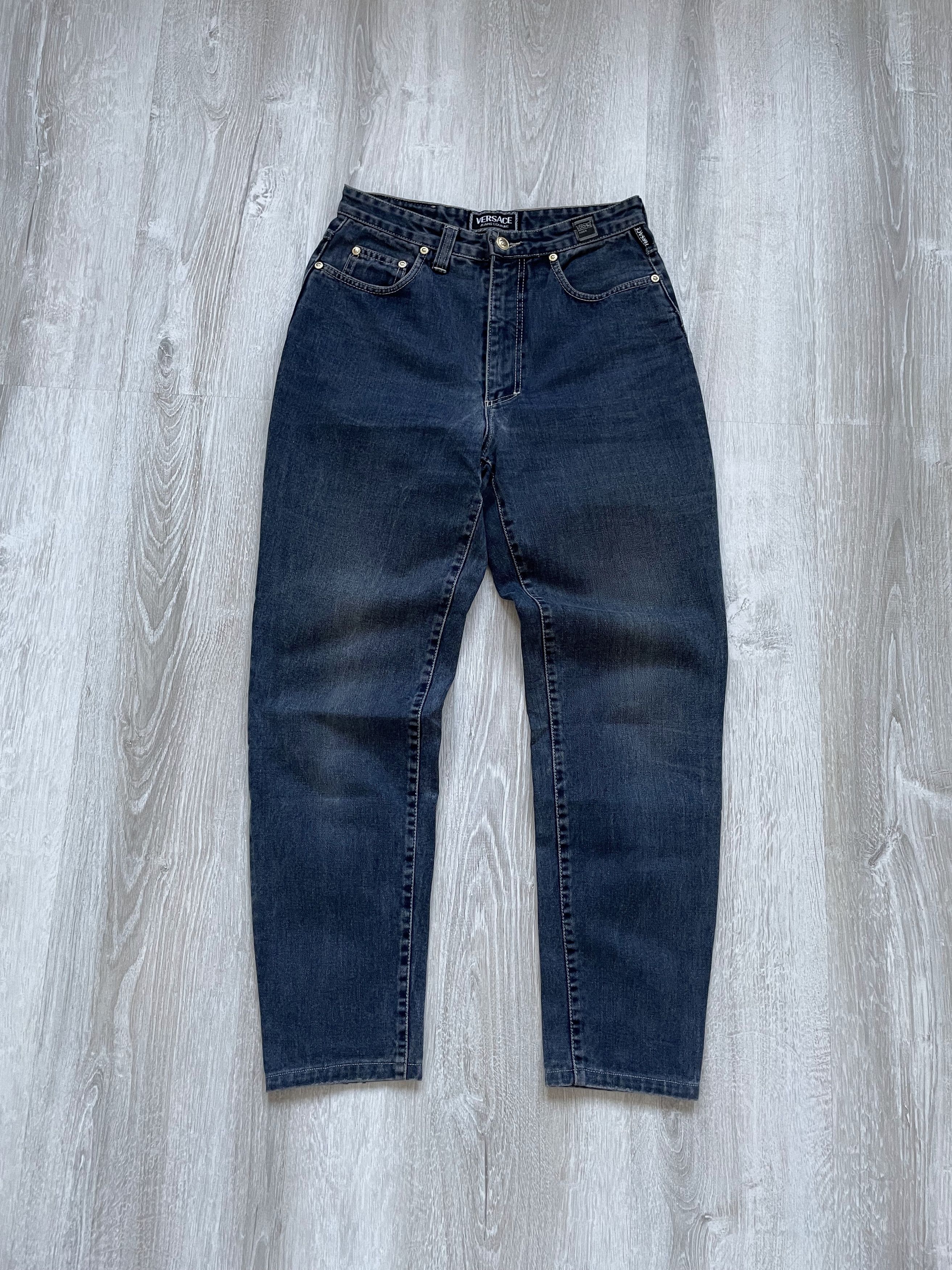 Versace Vintage 90s Versace Jeans Couture Blue Denim Made in Italy Size 28" / US 6 / IT 42 - 4 Thumbnail