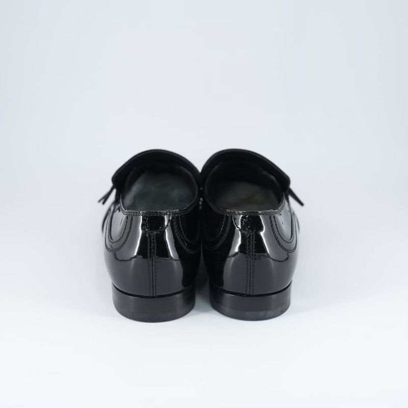 Gucci Gucci Black Patent Leather Dress Shoes for Men - Size US 10.5 / EU 43-44 - 3 Thumbnail