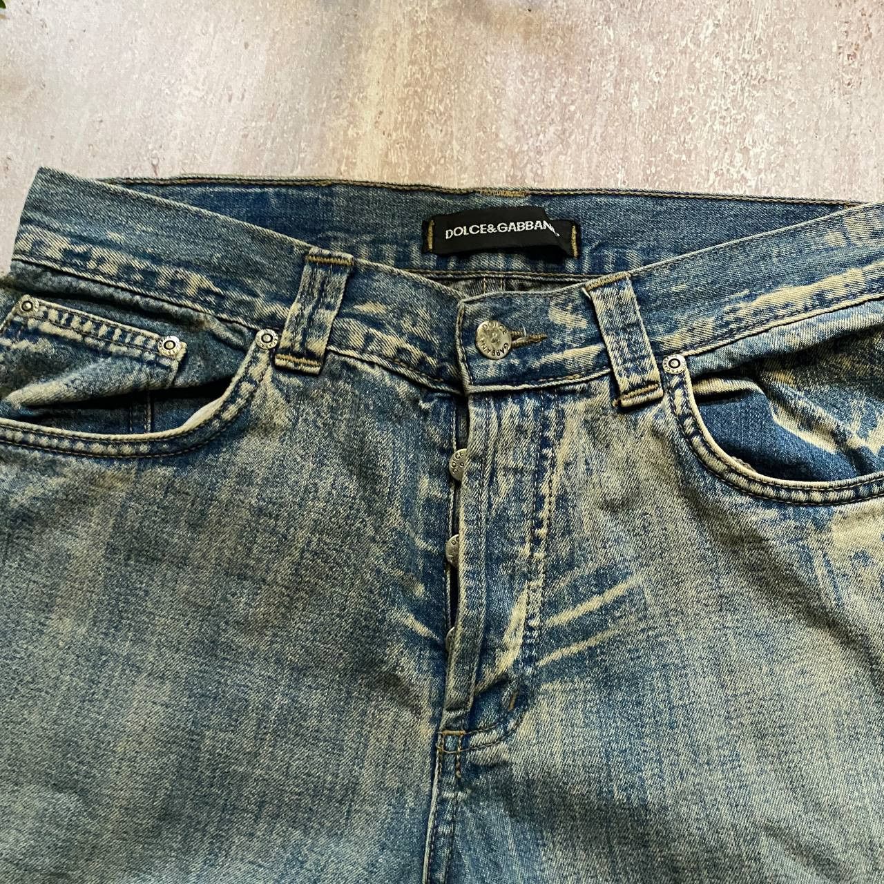 Dolce & Gabbana VINTAGE Y2K DOLCE & GABBANA HYPE FADED RARE CARGO DENIM Size US 29 - 5 Thumbnail