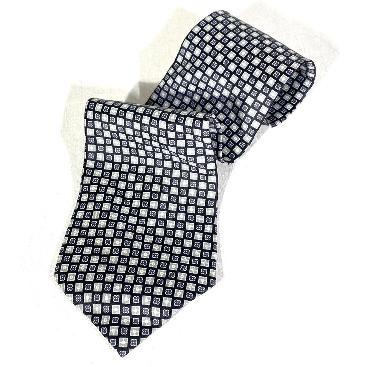 Hugo Boss Cravate Carreaux Graphique Vintage Hugo Boss (Soie) Size ONE SIZE - 3 Thumbnail