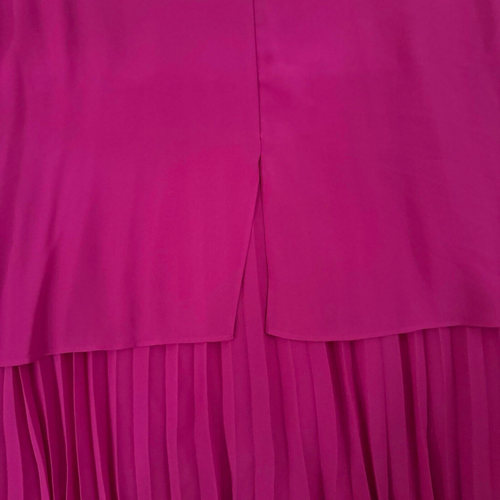 Other Catherines Dress 3X Plus Chiffon Flowy Pleated Barbiecore Size 3XL / US 20-22 - 3 Thumbnail